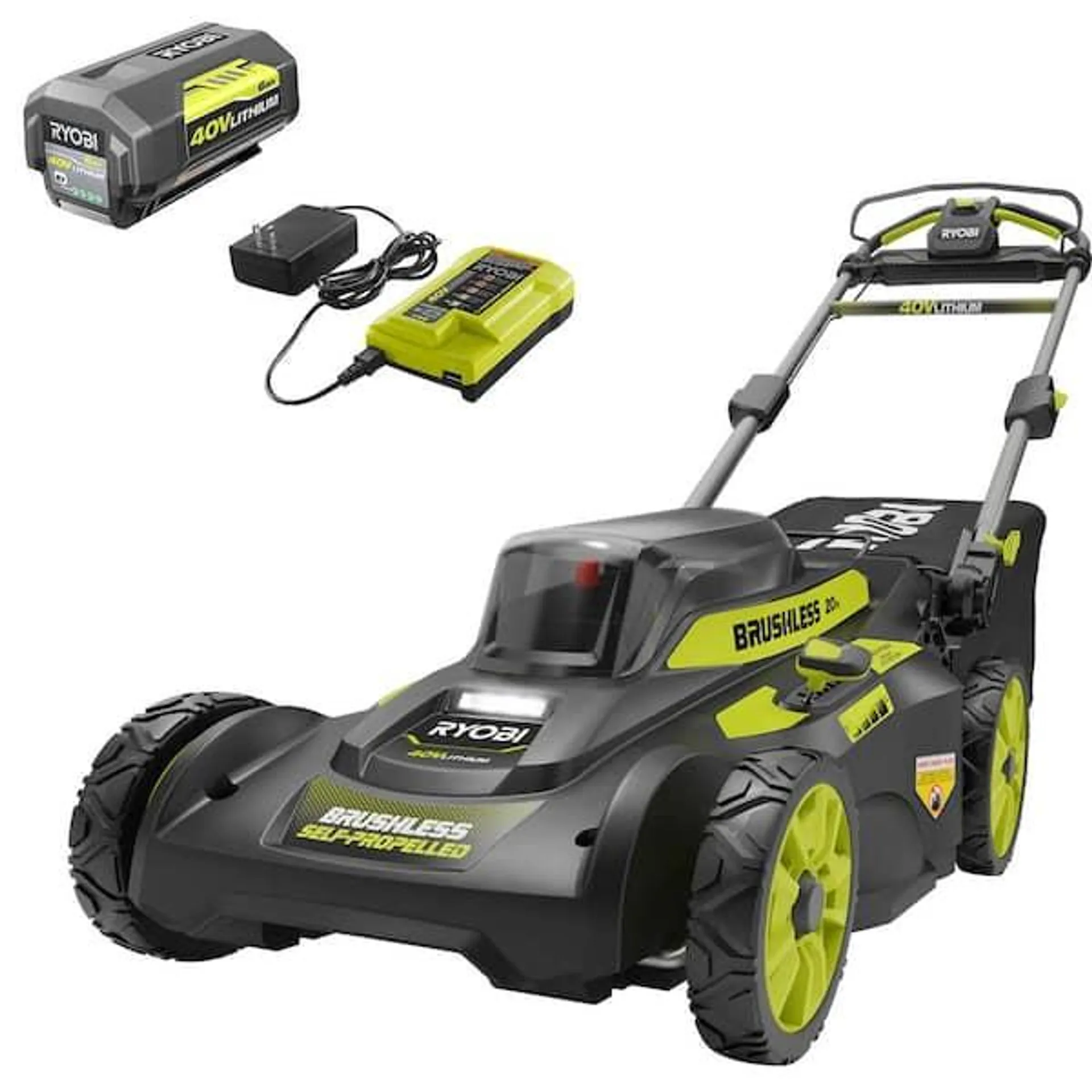 40V Brushless 20 in. Cordless Battery Walk Behind Self-Propelled Mower with 6.0 Ah Battery and Charger