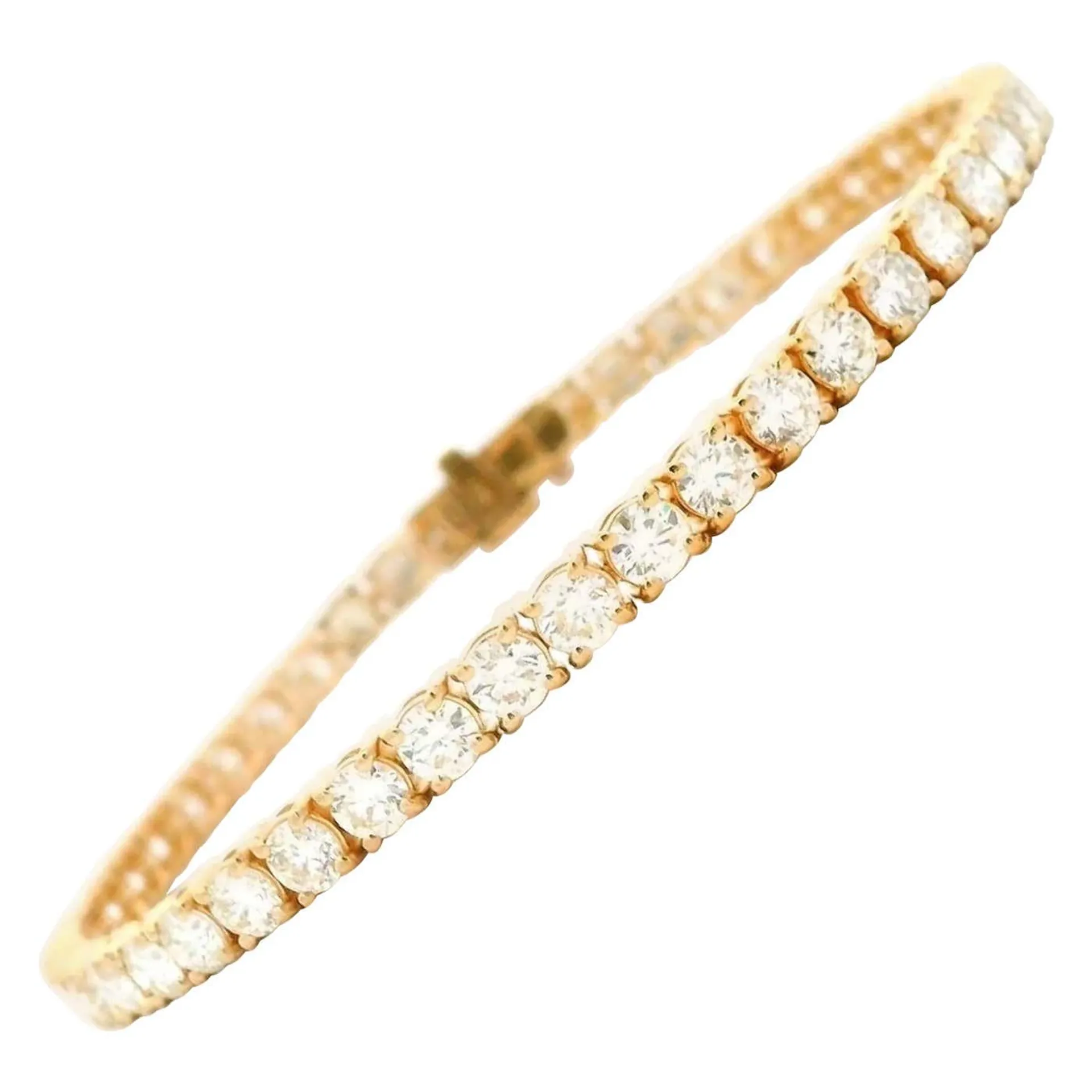 Alexander Beverly Hills 6.72ct Diamond Tennis Bracelet 18k Yellow Gold