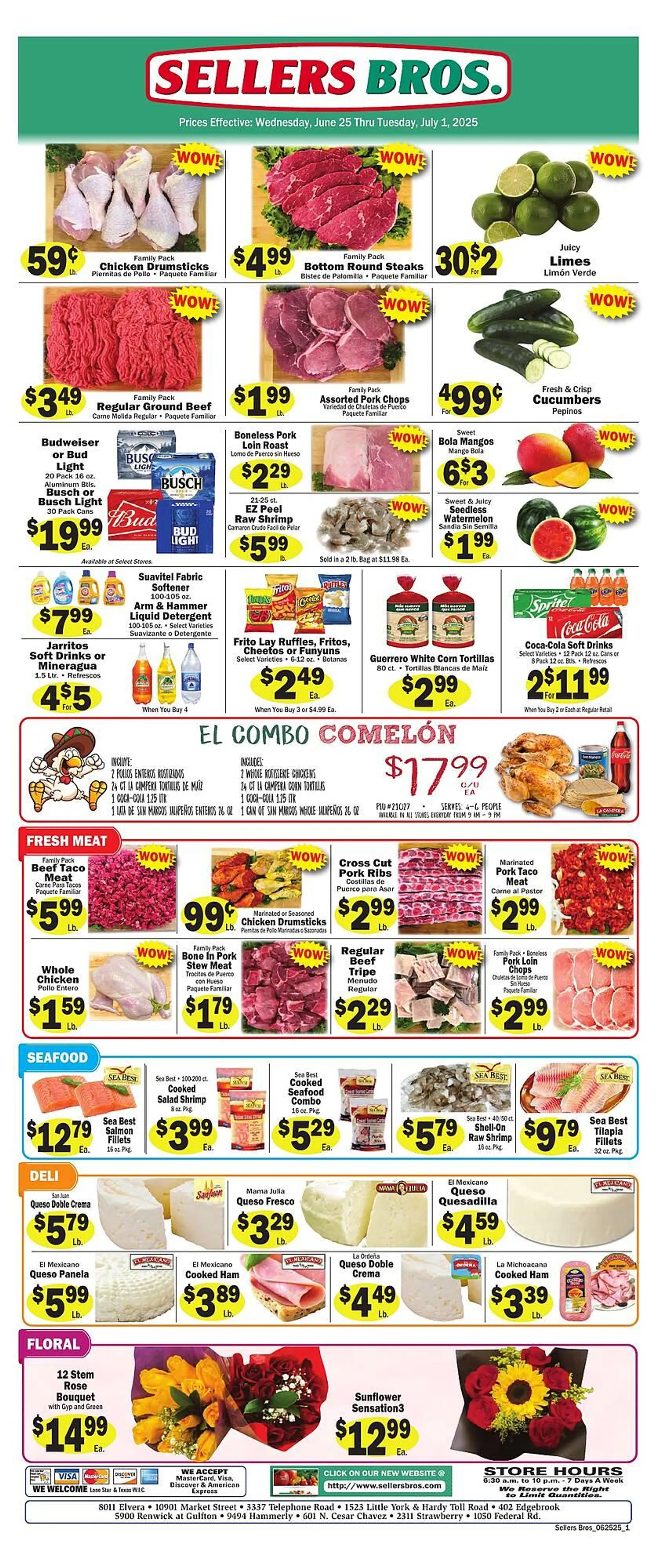 Weekly ad Sellers Bros Weekly Ad from June 25 to July 1 2025 - Page 1