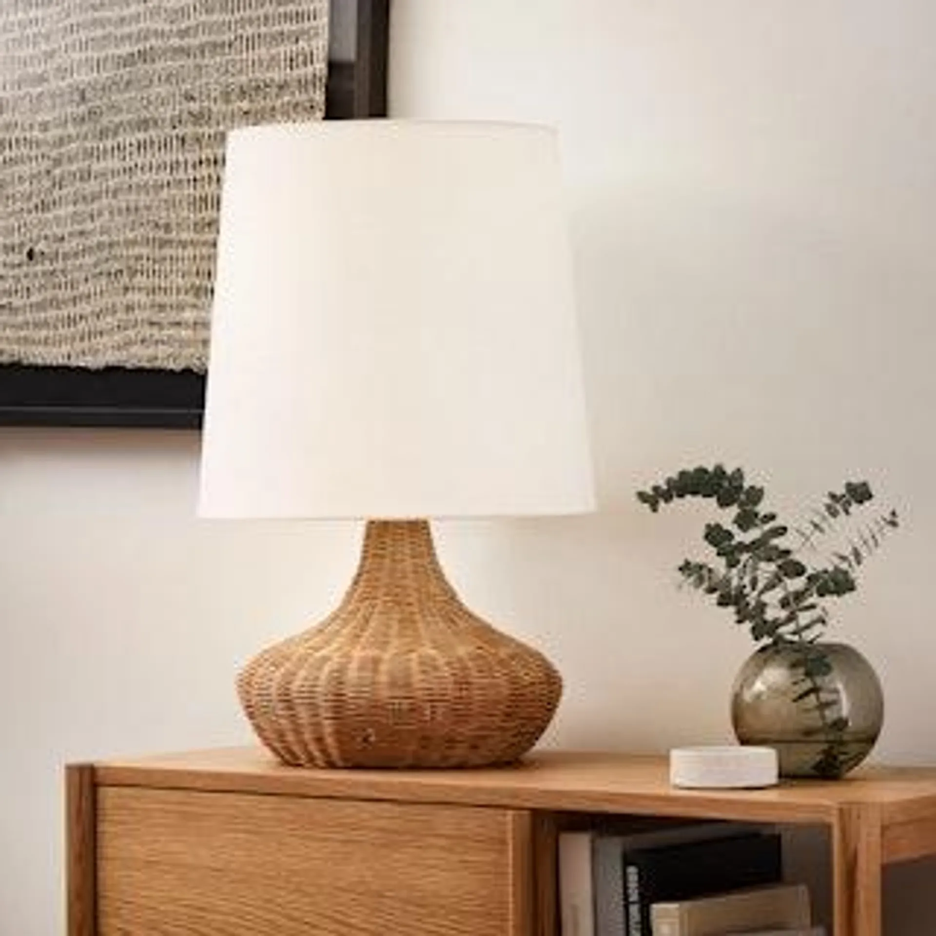 Salanga Wide Table Lamp - White