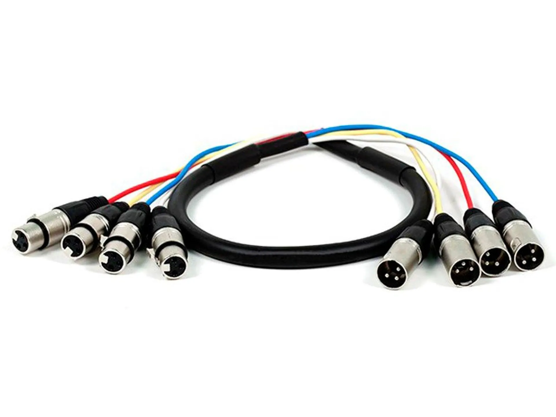 Monoprice 3ft 4-Channel XLR Male to XLR Female Snake Cable