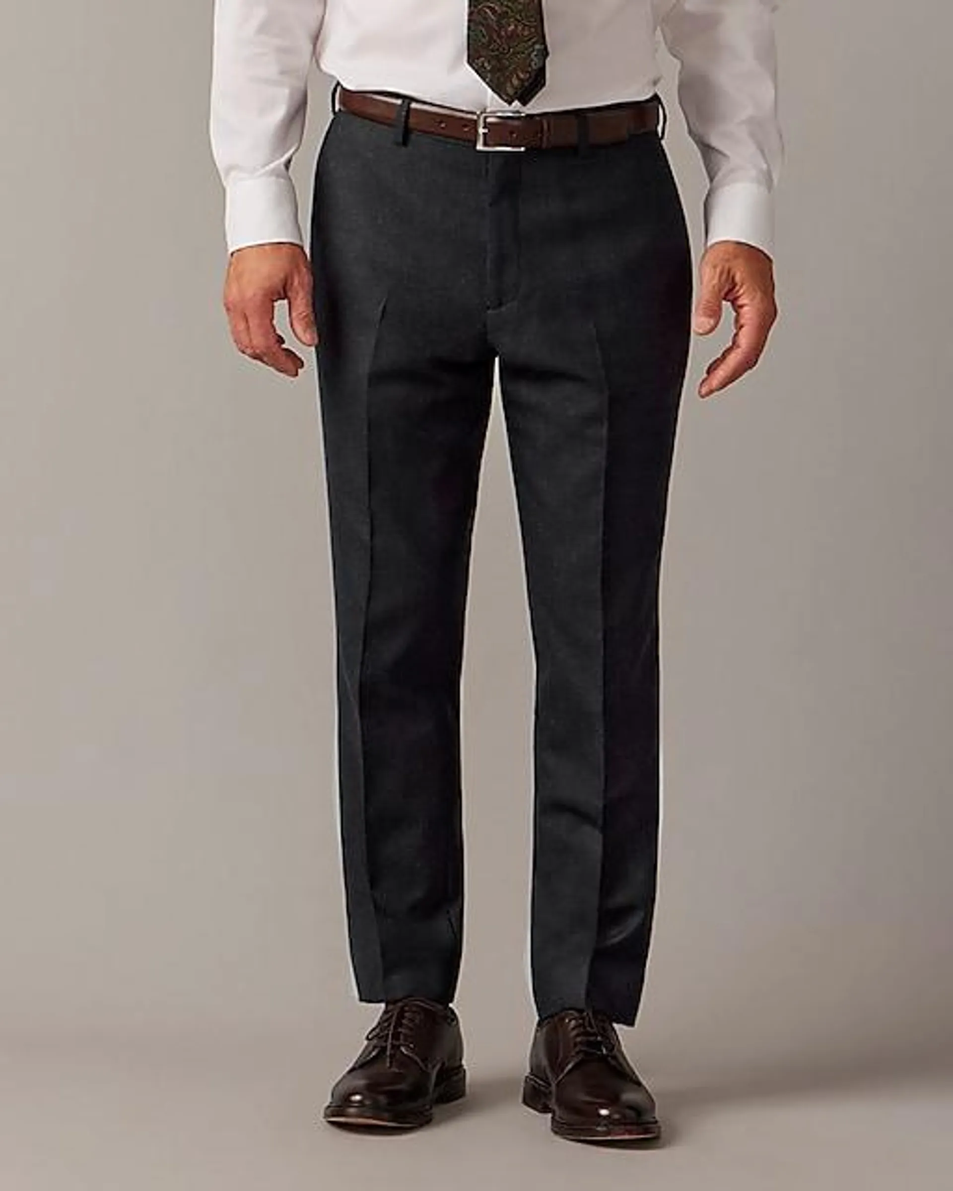 Ludlow Slim-fit suit pant in English cotton-wool blend