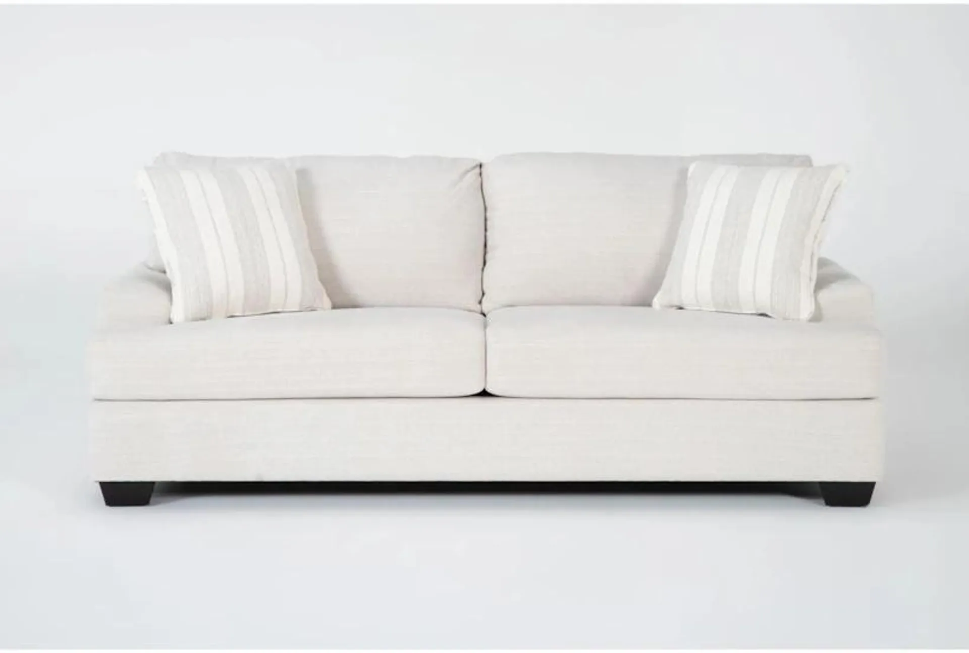 Tallulah Beige Fabric Birch 87" Sofa | Track Arms