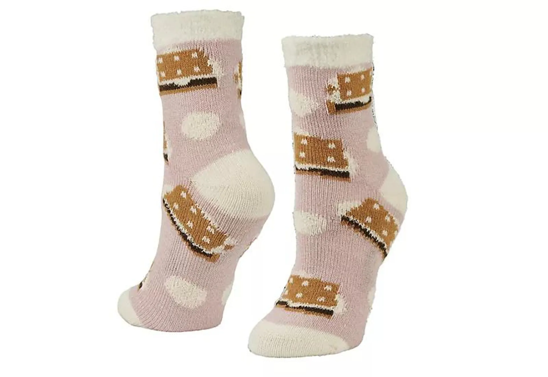 Fireside Womens Smores Slipper Socks 1 Pair - Pink