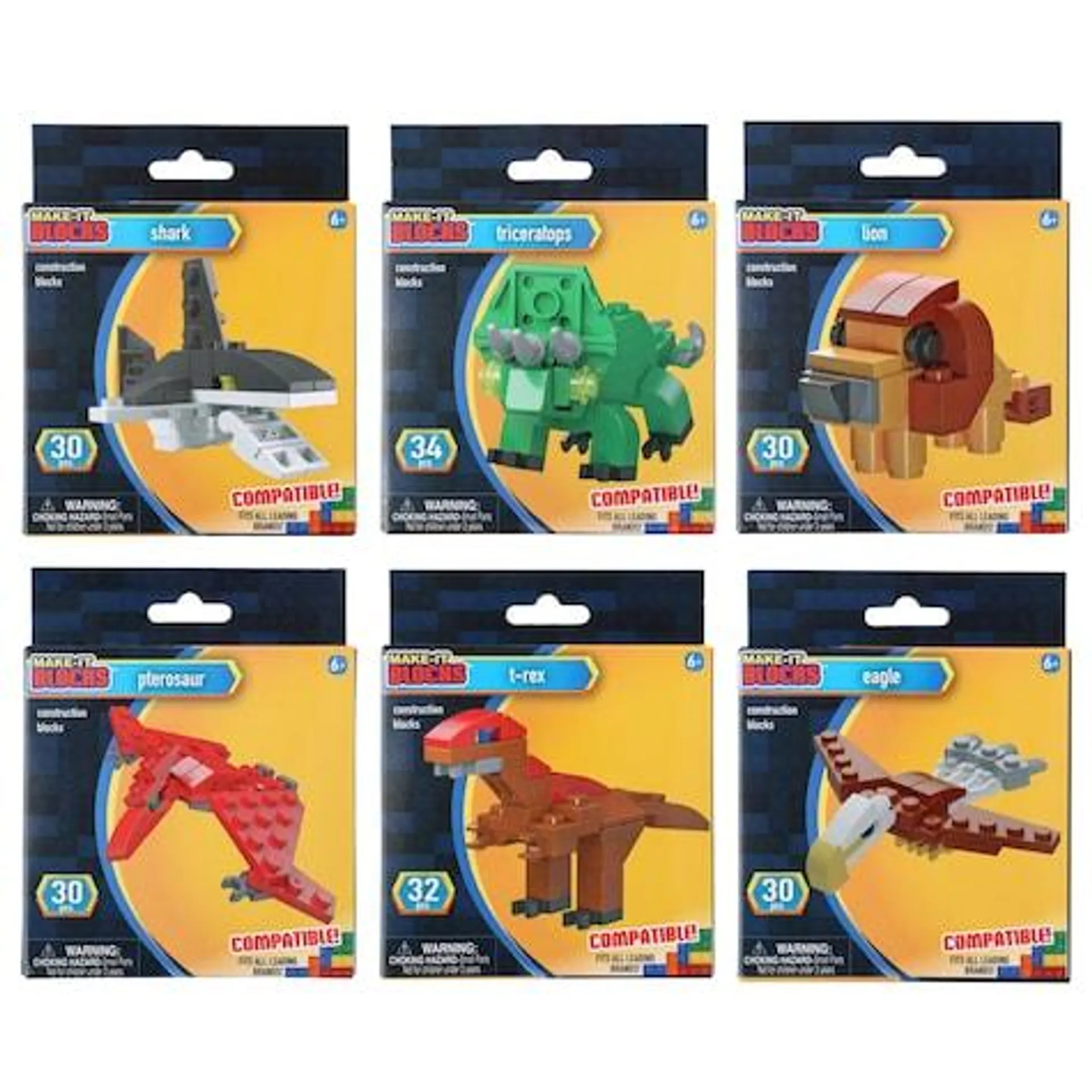 Make-It Blocks Assorted Buildable Animals