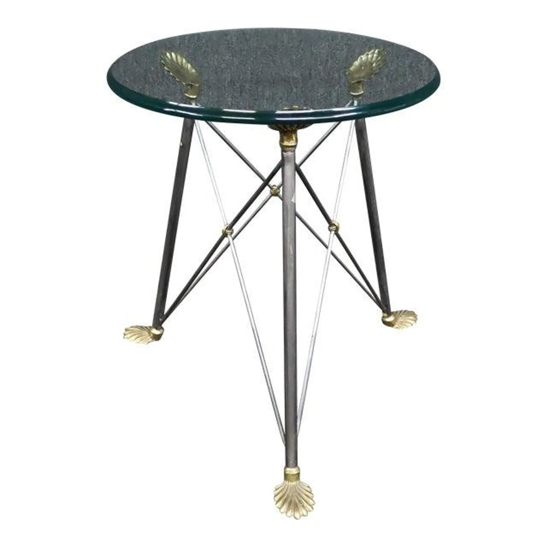 Maitland-Smith Directoire Style Glass Top Accent Table