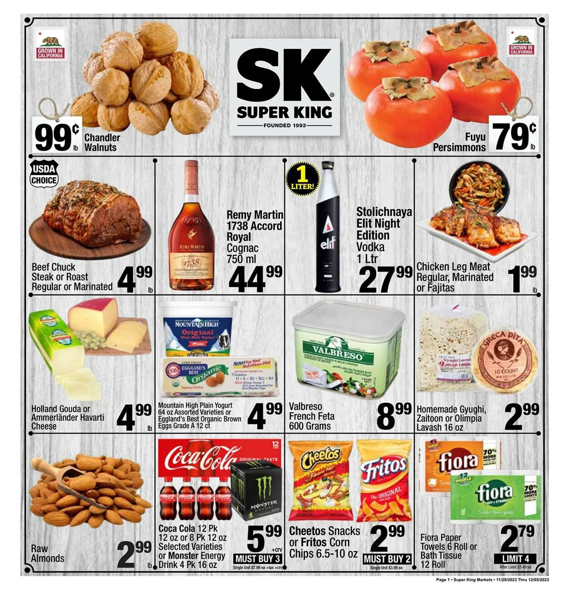 Weekly ad Super King Markets Weekly Ad from November 29 to December 5 2023 - Page 1