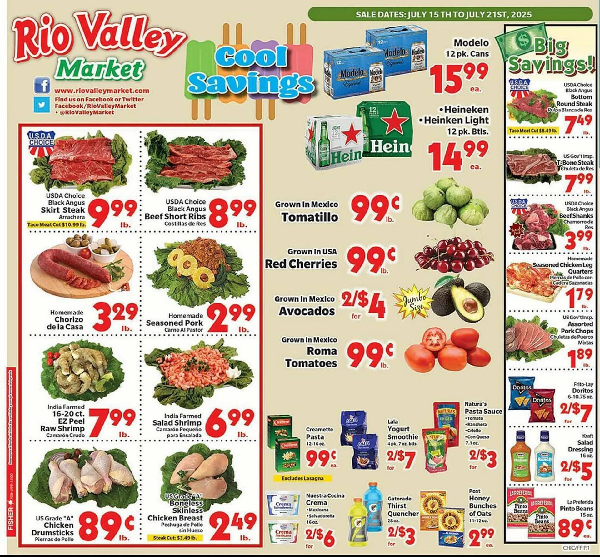 Weekly ad Rio Valley Market Weekly Ad from July 15 to July 21 2025 - Page 1