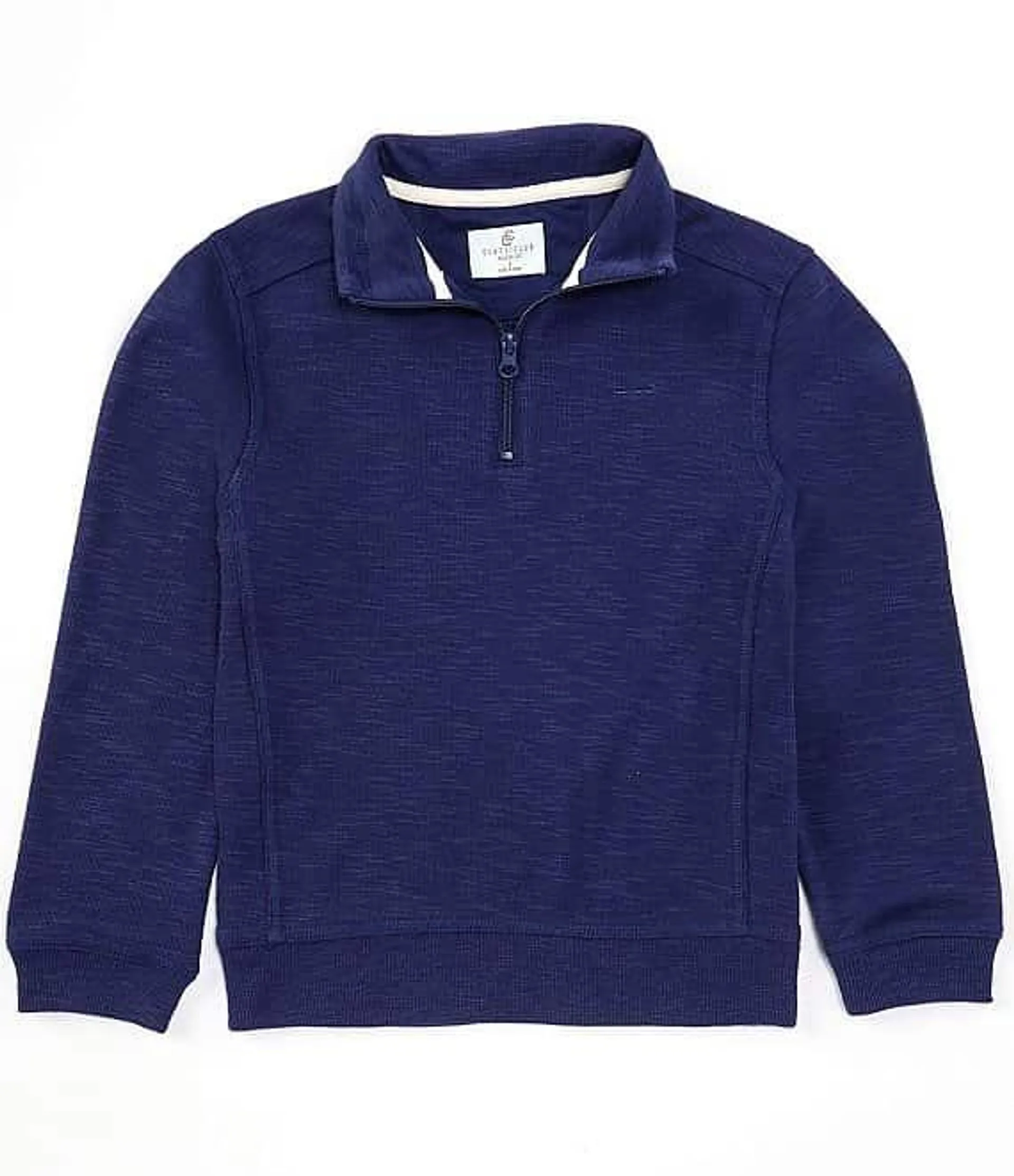 Big Boys 8-20 1/4 Zip Slub Pullover