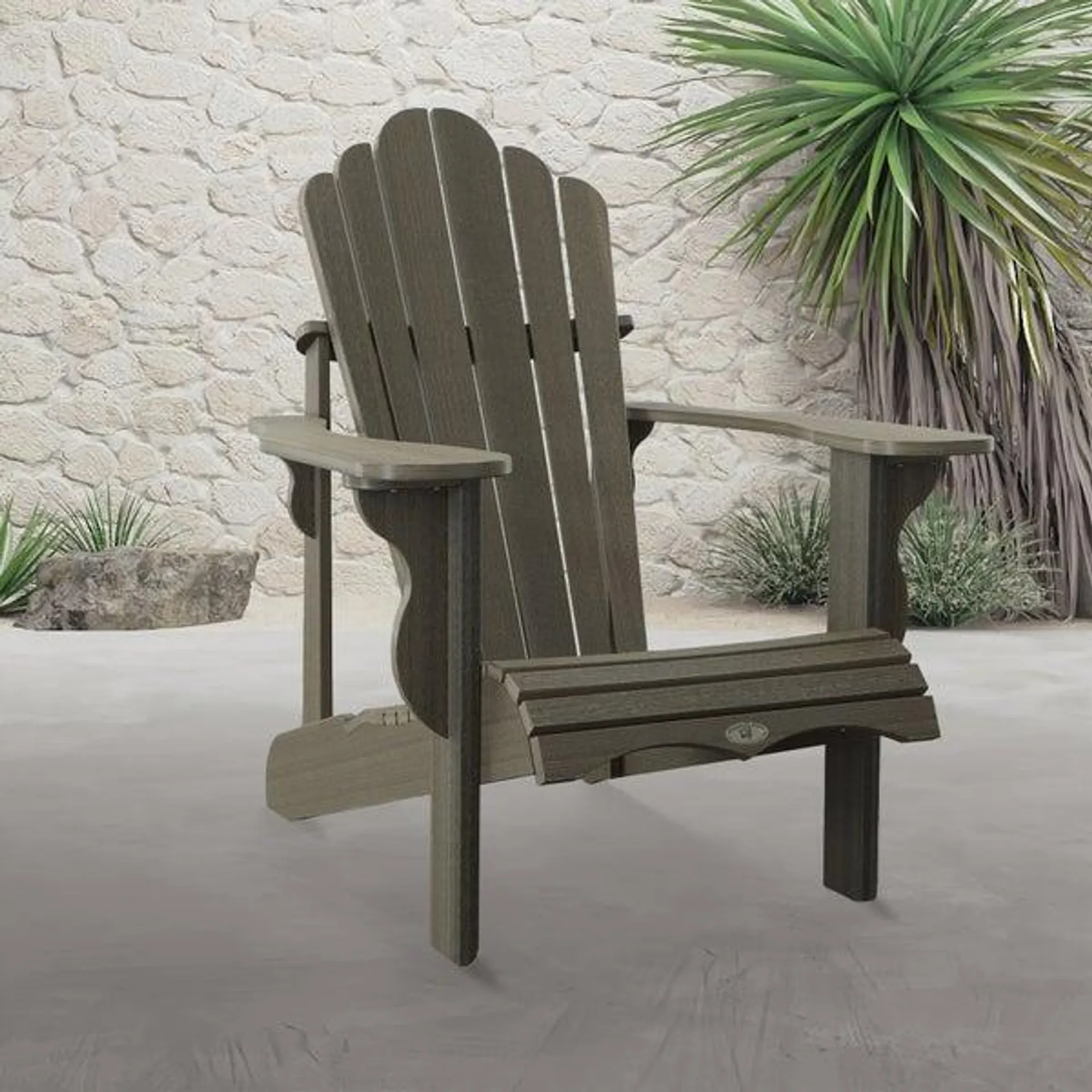 Leisure Line Classic Woodgrain Adirondack Chair by Tangent