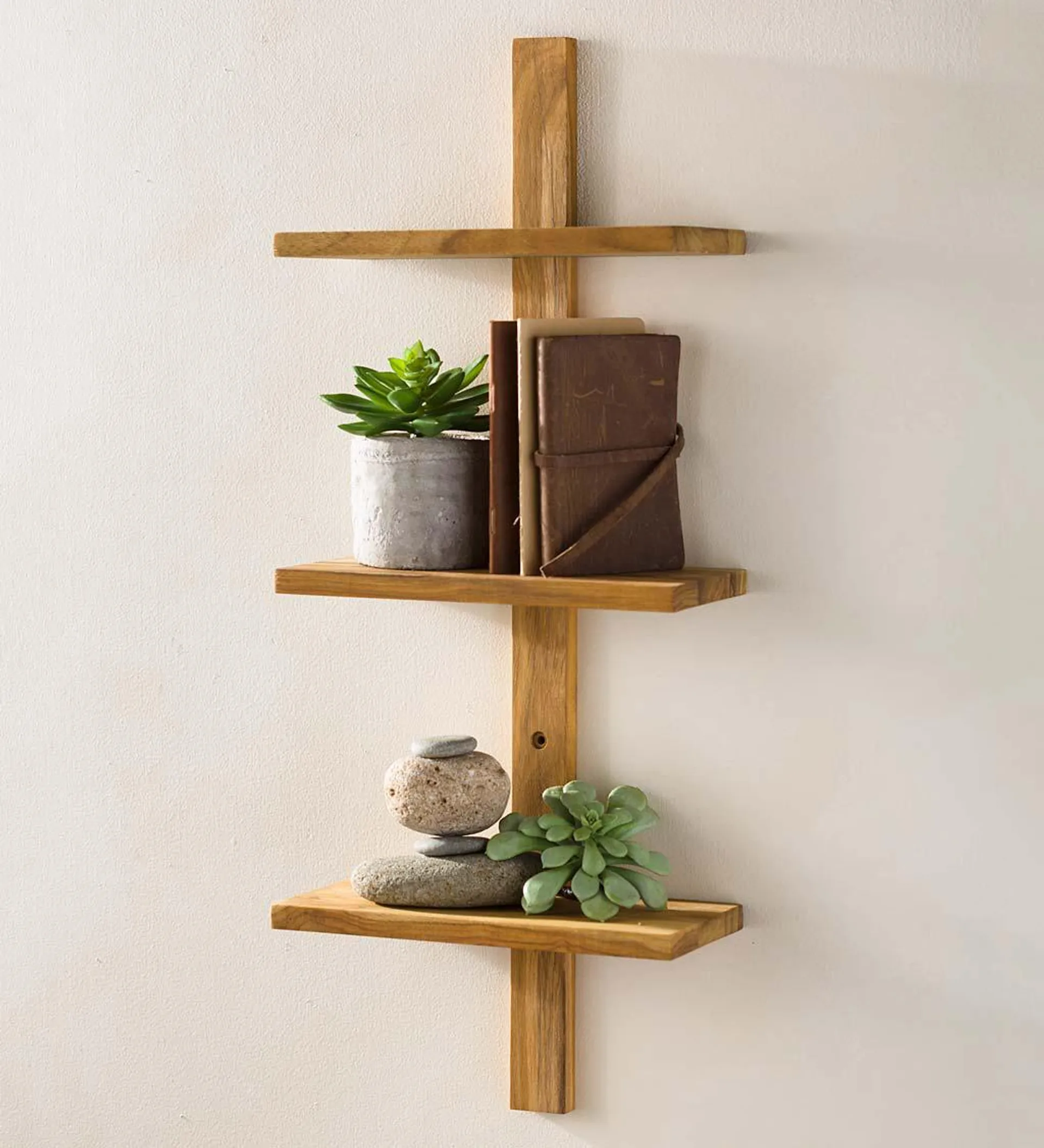 Mini Teak Wall Shelf