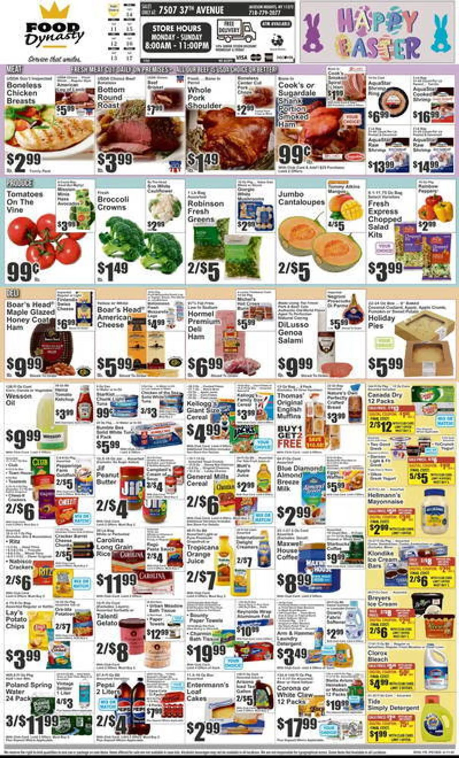 Weekly ad Almonte's Food Dynasty Marketplace Weekly Ad from April 11 to April 17 2025 - Page 1