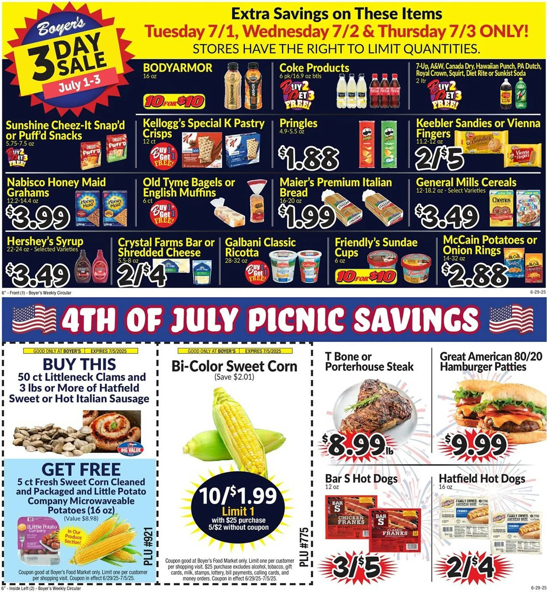 Weekly ad Boyer's Food Markets Weekly Ad from June 29 to July 26 2025 - Page 1