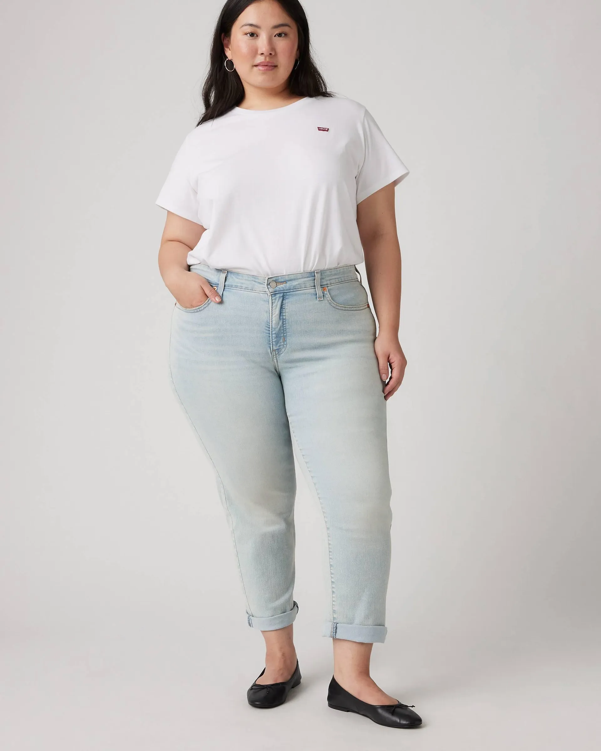 Boyfriend Mid-rise Women's Jeans (plus Size)