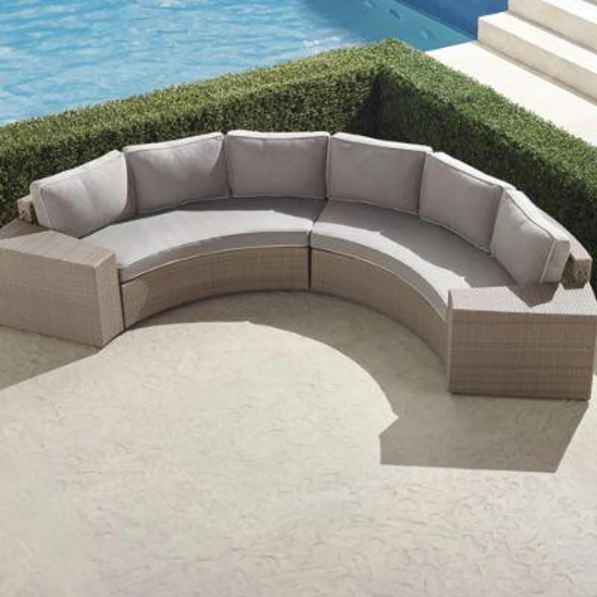 Pasadena II 4-pc. Modular Sofa Set in Dove Wicker