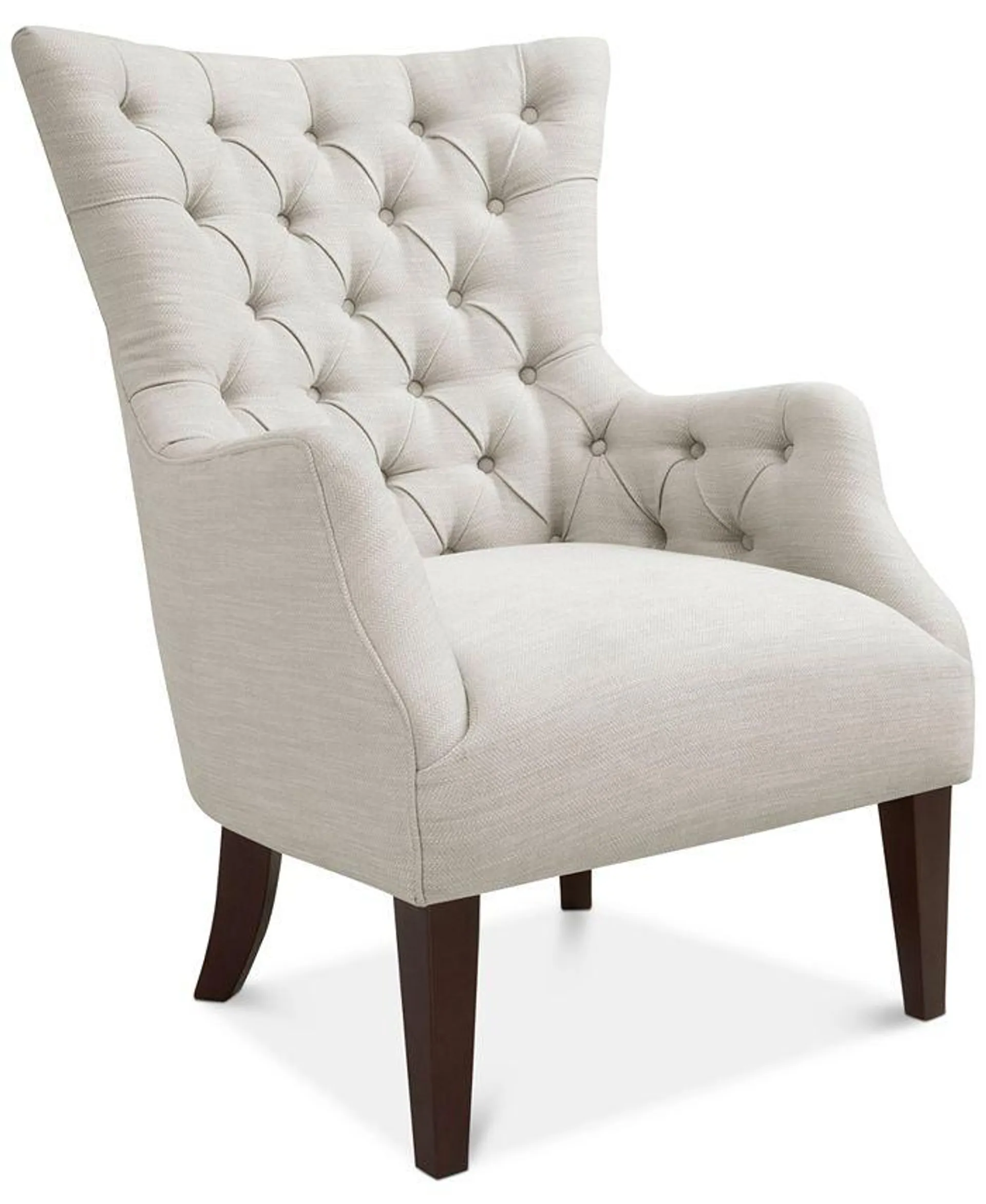 Hannah Button Tufted Wing Accent Chair