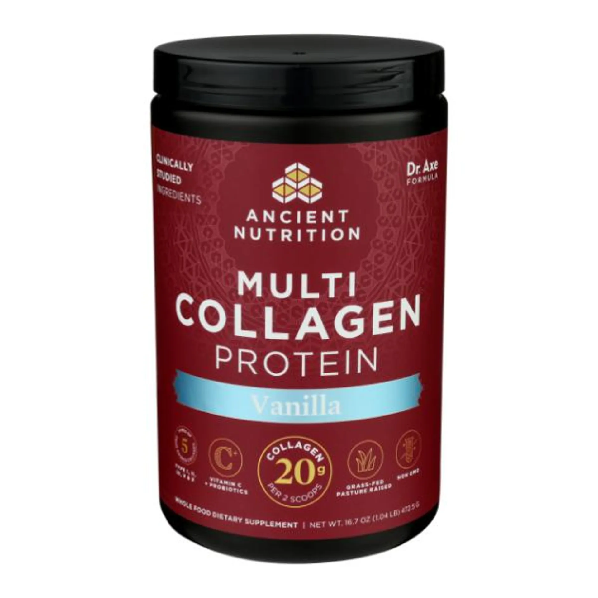Ancient Nutrition Multi Collagen Protein Vanilla Flavor - 16.8 Ounce