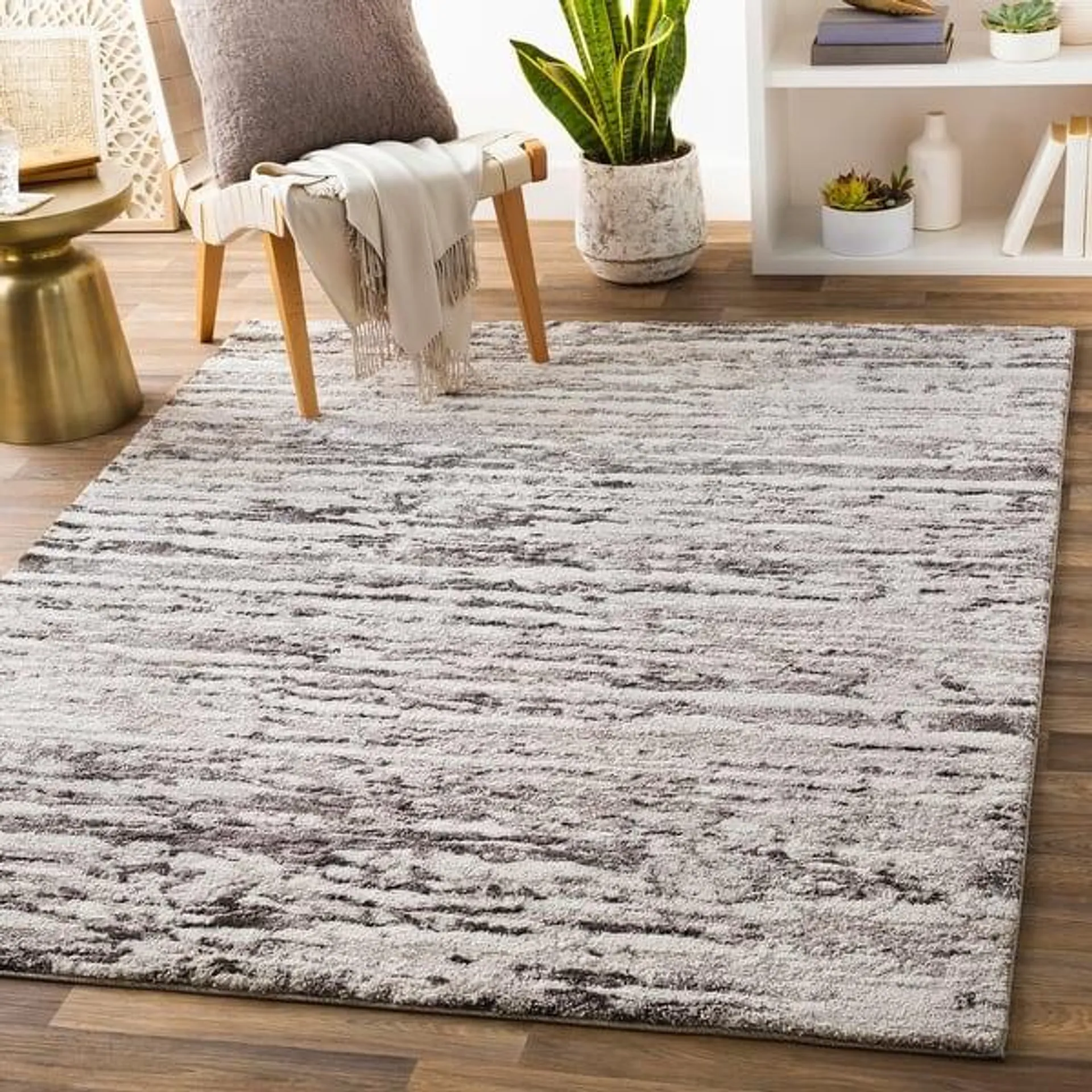 Livabliss Lido Plush Striped Area Rug