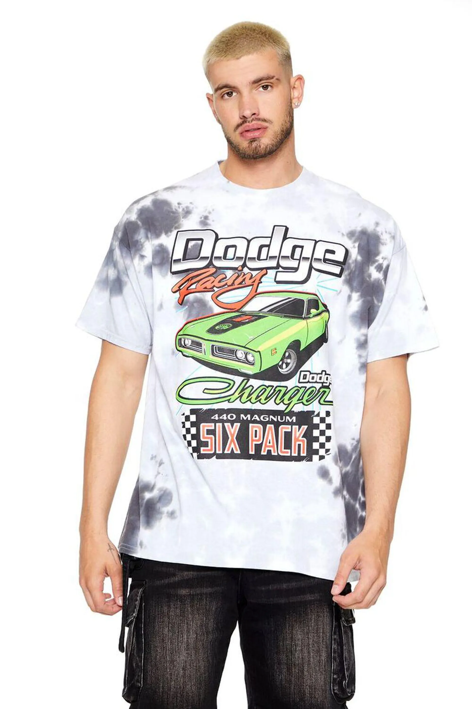 Tie-Dye Dodge Racing Graphic Tee