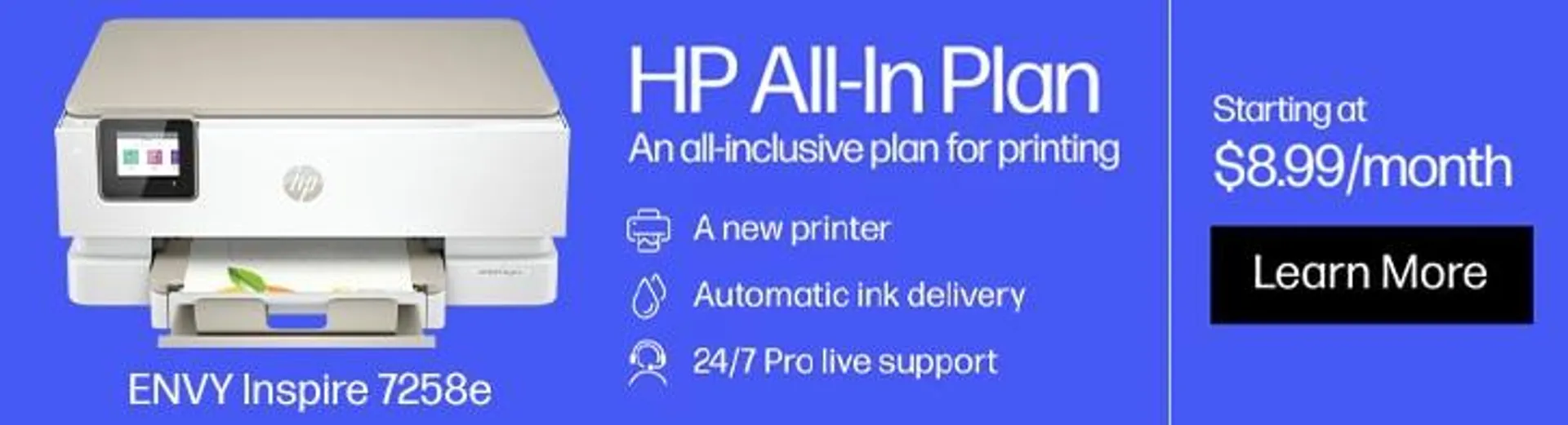 HP ENVY Inspire 7955e All-in-One Printer with Bonus 3 Months of Instant Ink with HP+