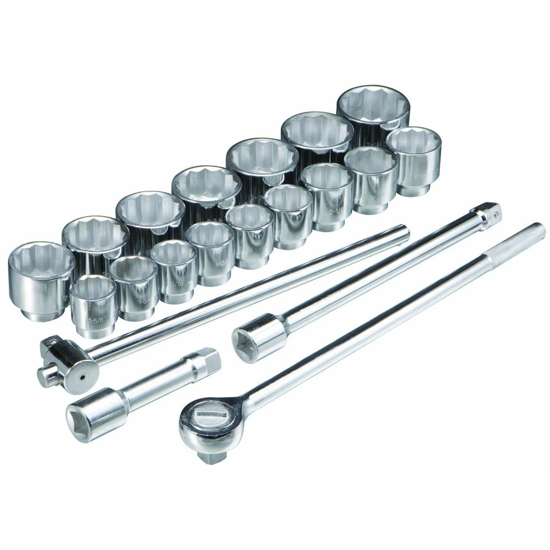 PITTSBURGH 1 in. Drive SAE Jumbo Socket Set, 21-Piece