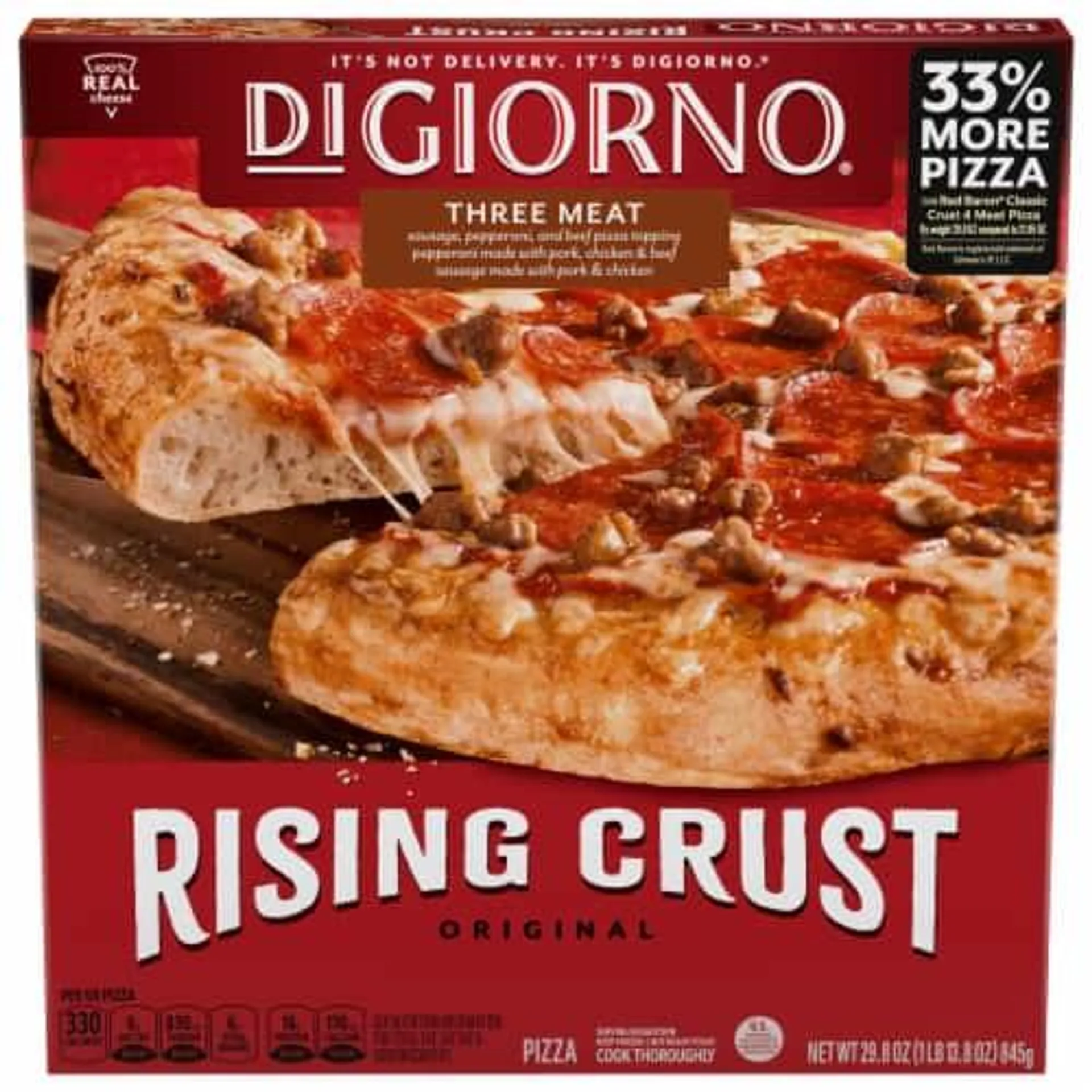 DIGIORNO® Frozen Pizza Rising Crust 3 Meat