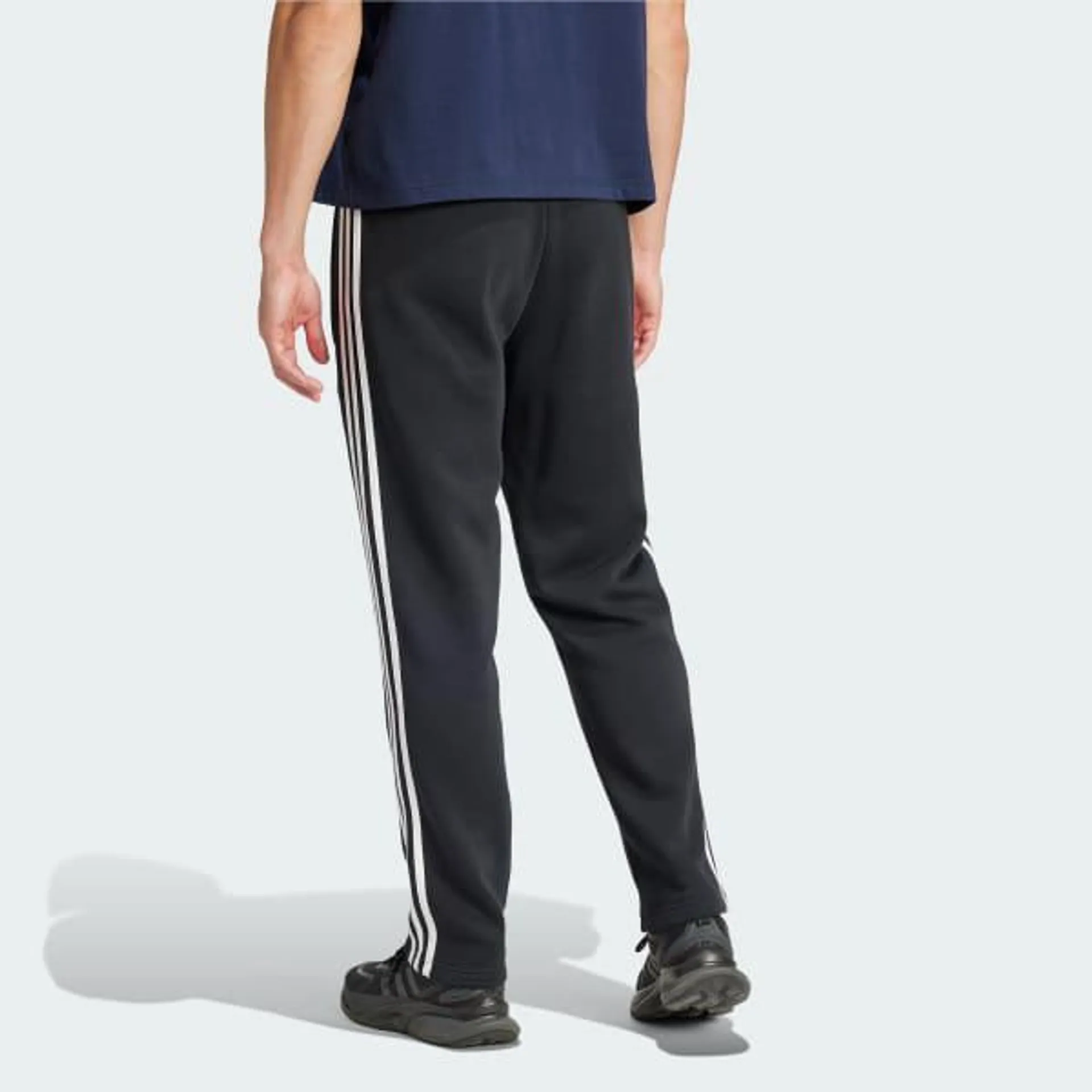 Essentials 3-Stripes Open Hem Fleece Pants