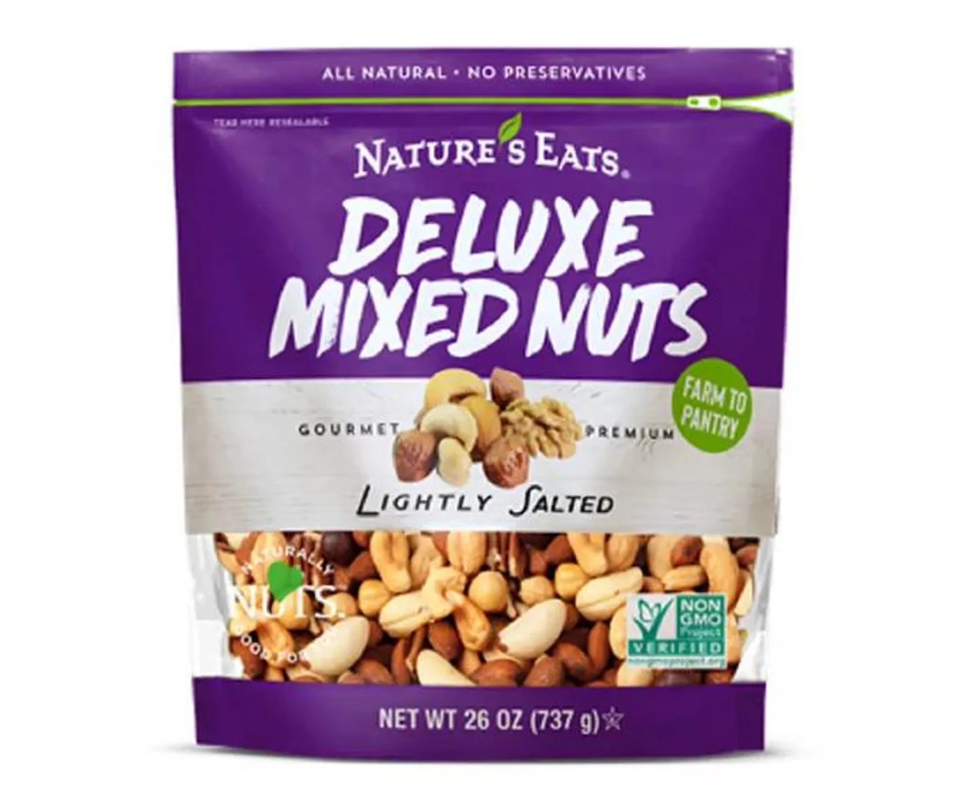 Lightly Salted Deluxe Mixed Nuts, 26 Oz.