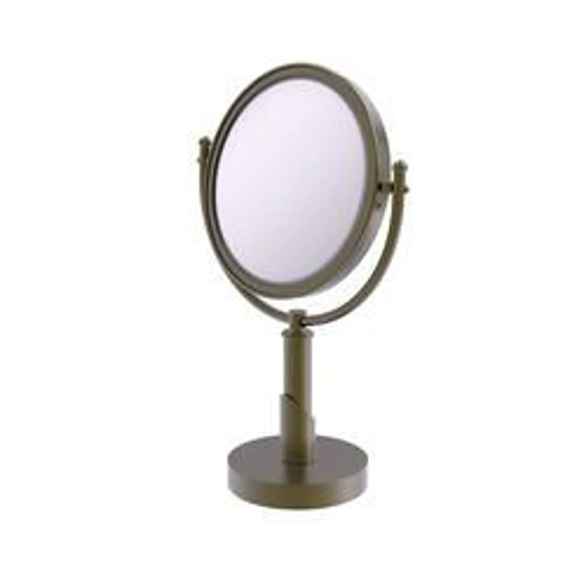 Allied Brass Soho 8" Antique Brass Freestanding Magnifying Makeup Mirror (2X Magnification)