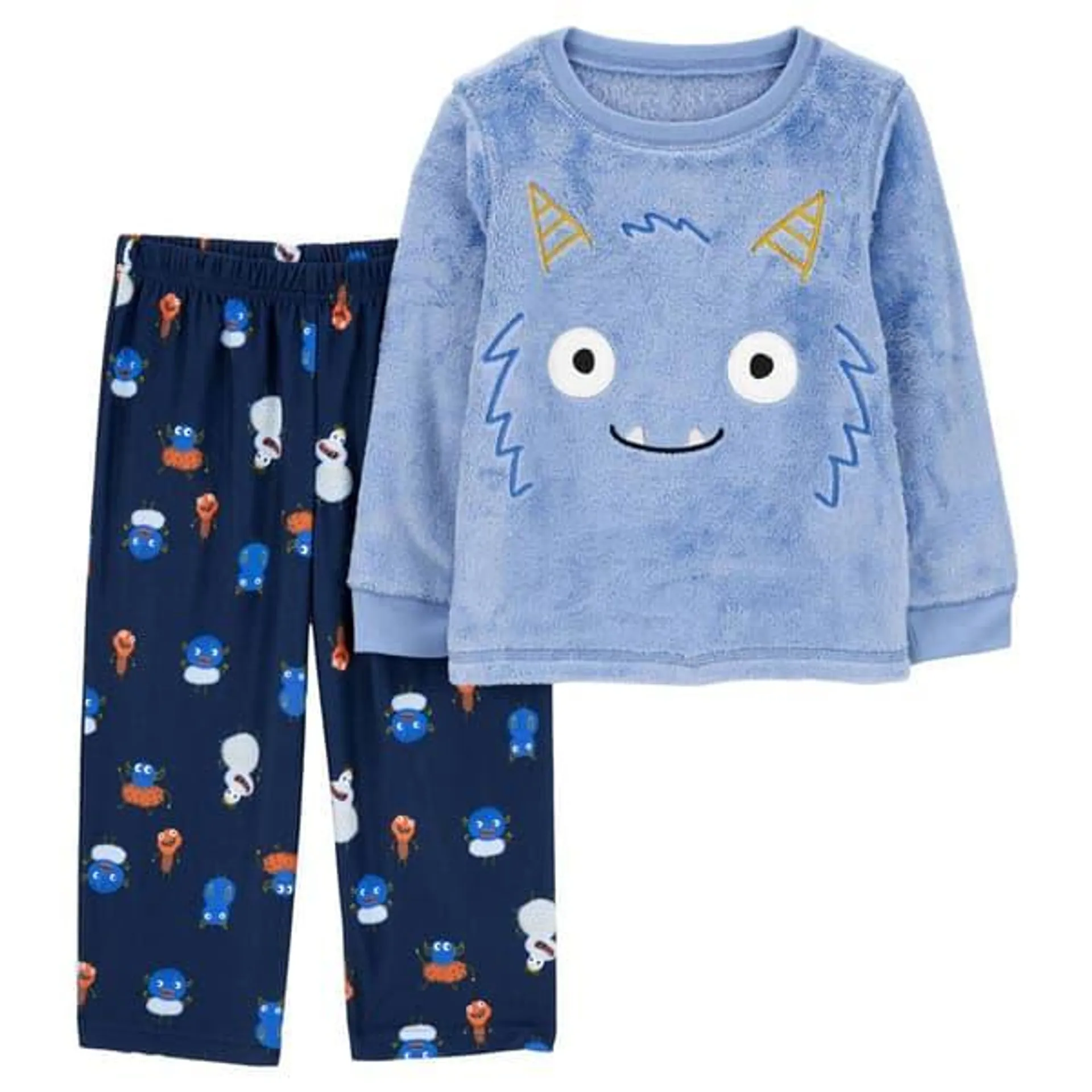 Toddler Boy Carter’s® 2pc. Fuzzy Velboa Monsters Pajama Set