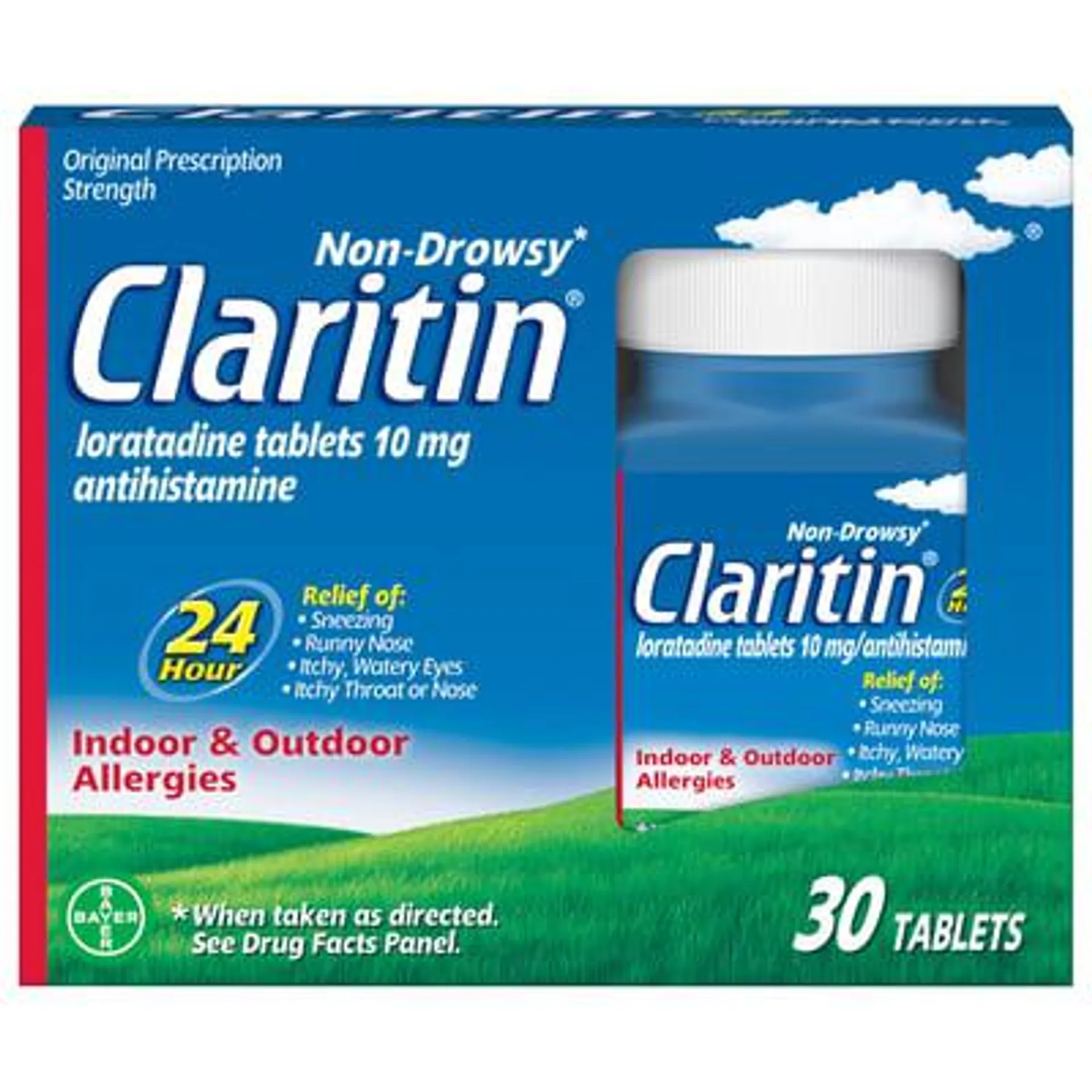 Claritin, Antihistamine, Non-Drowsy, Original Prescription Strength, Tablets