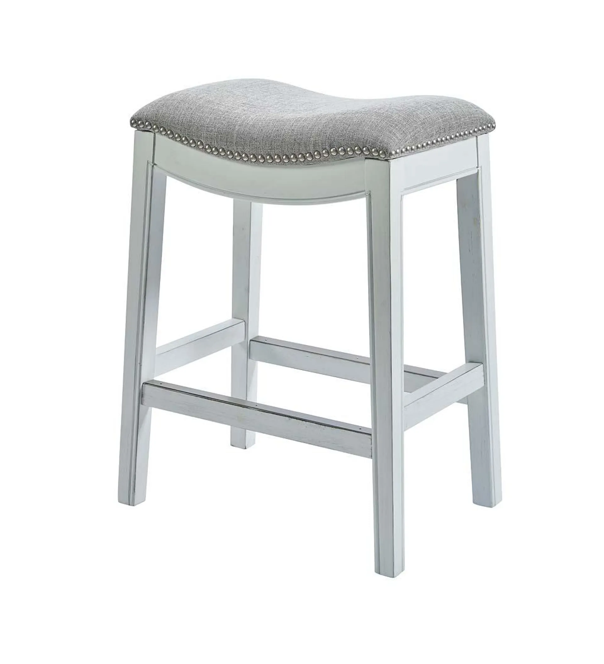 Clara Saddle Seat Barstool - White