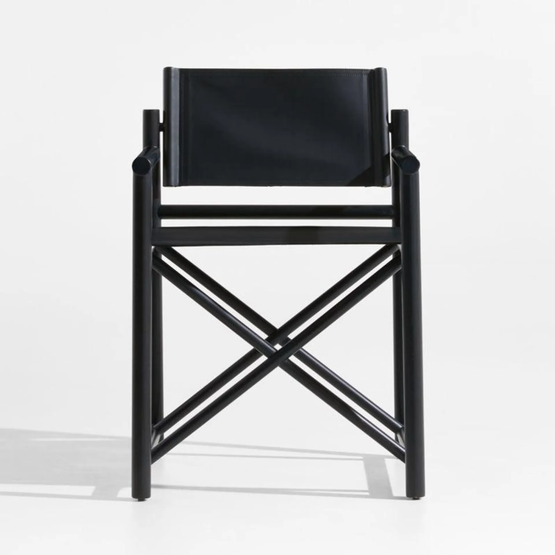 Mast Charcoal Leather Director's Chair by Leanne Ford + Reviews | Crate & Barrel