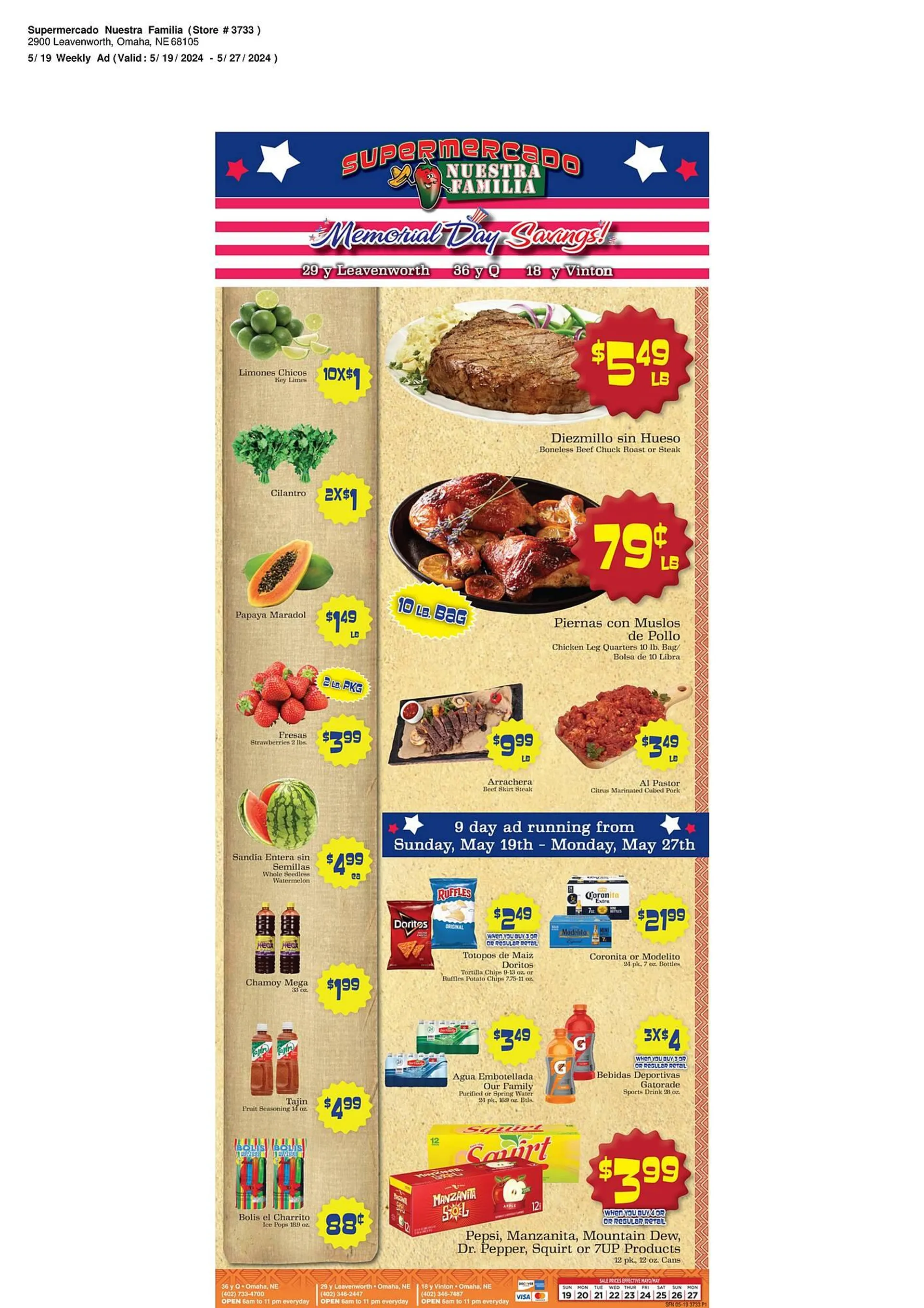 Supermercado Nuestra Familia Weekly Ad - 1