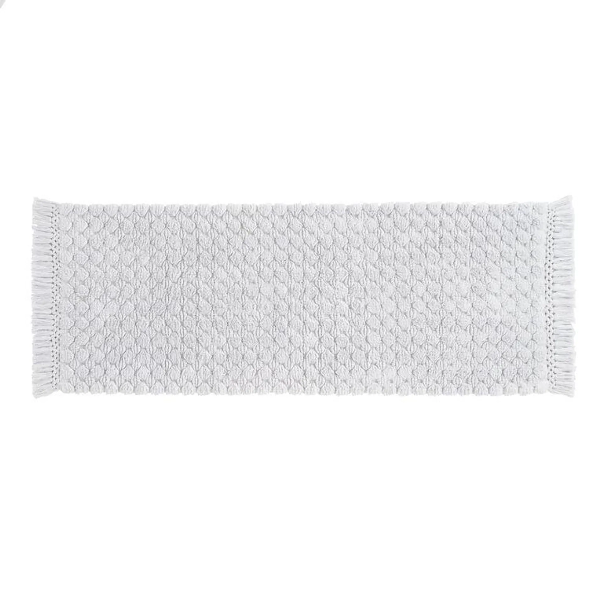 Light Gray Woven Dot Bath Mat