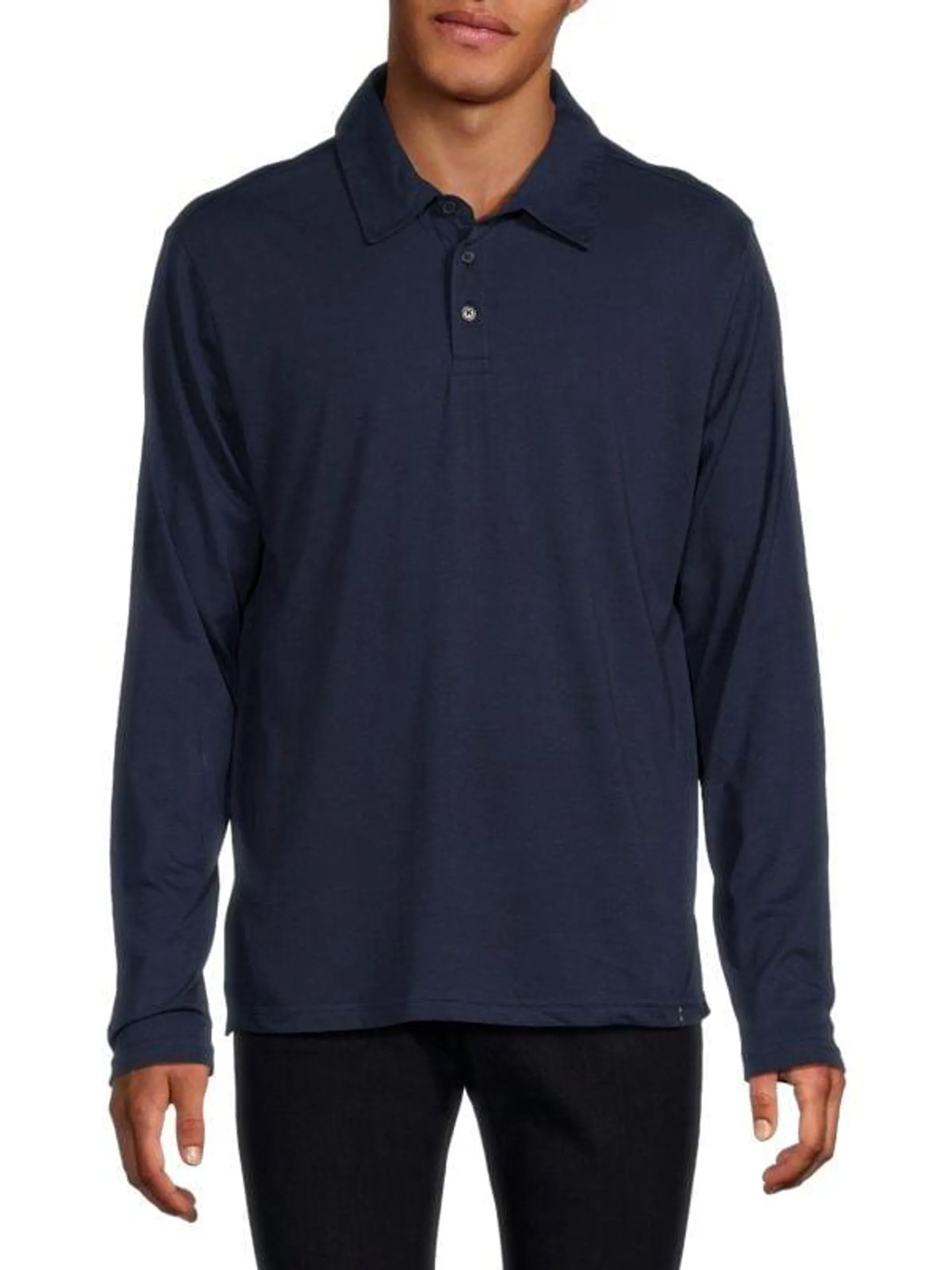 Triblend Long Sleeve Polo Shirt