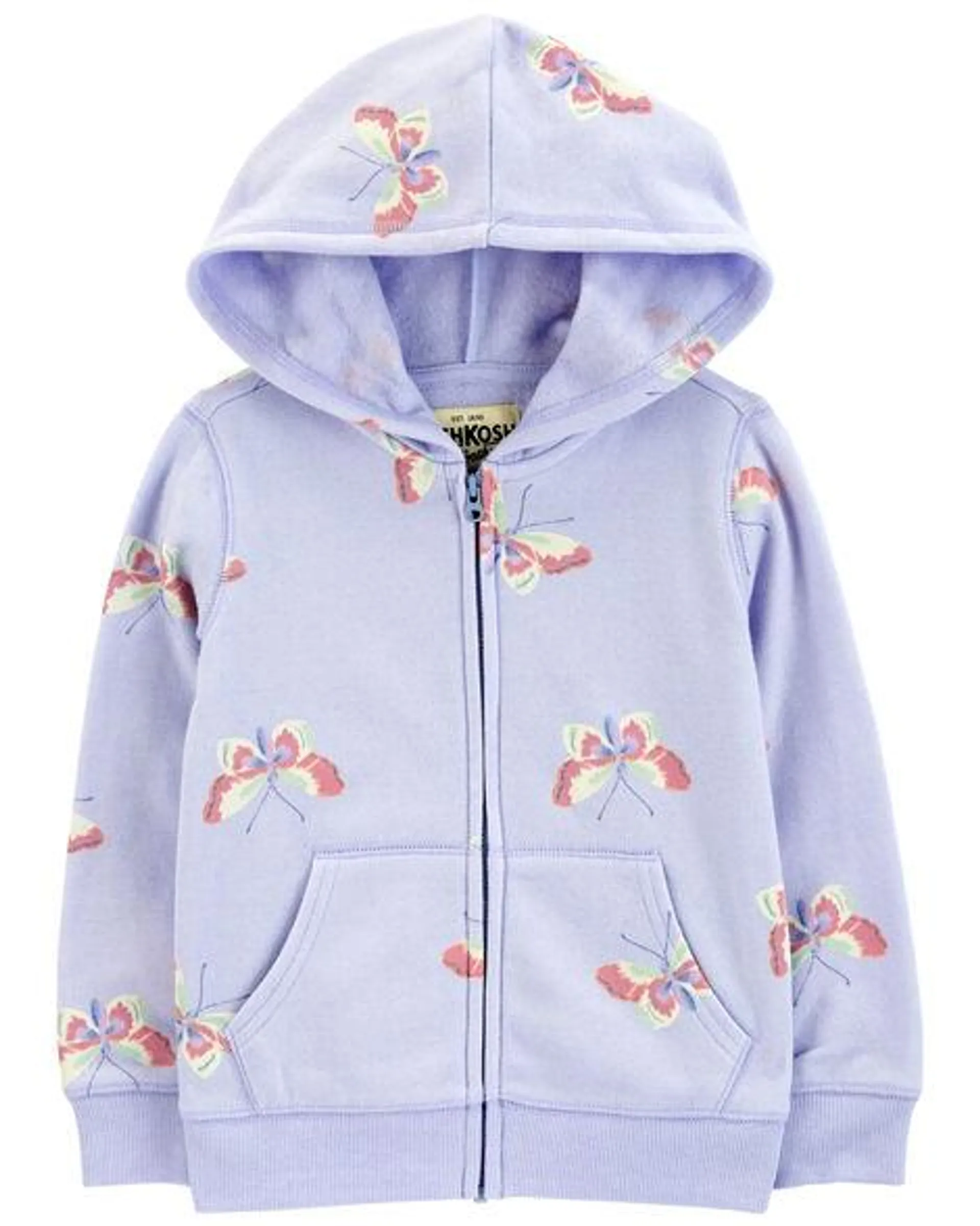 Baby Butterfly Print Fleece Jacket