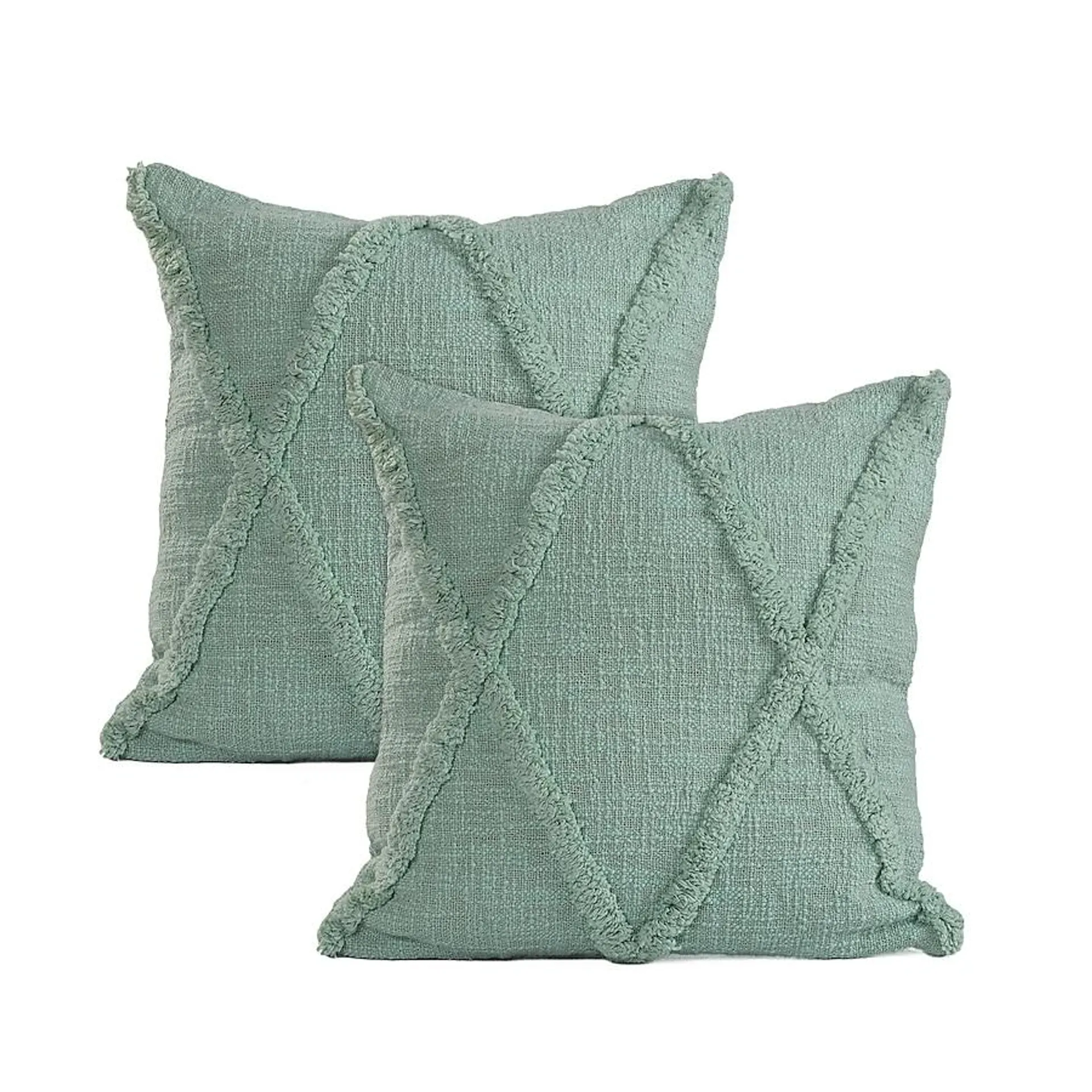 LR Home Reese 18-in x 18-in Misty Jade Indoor Decorative Pillow