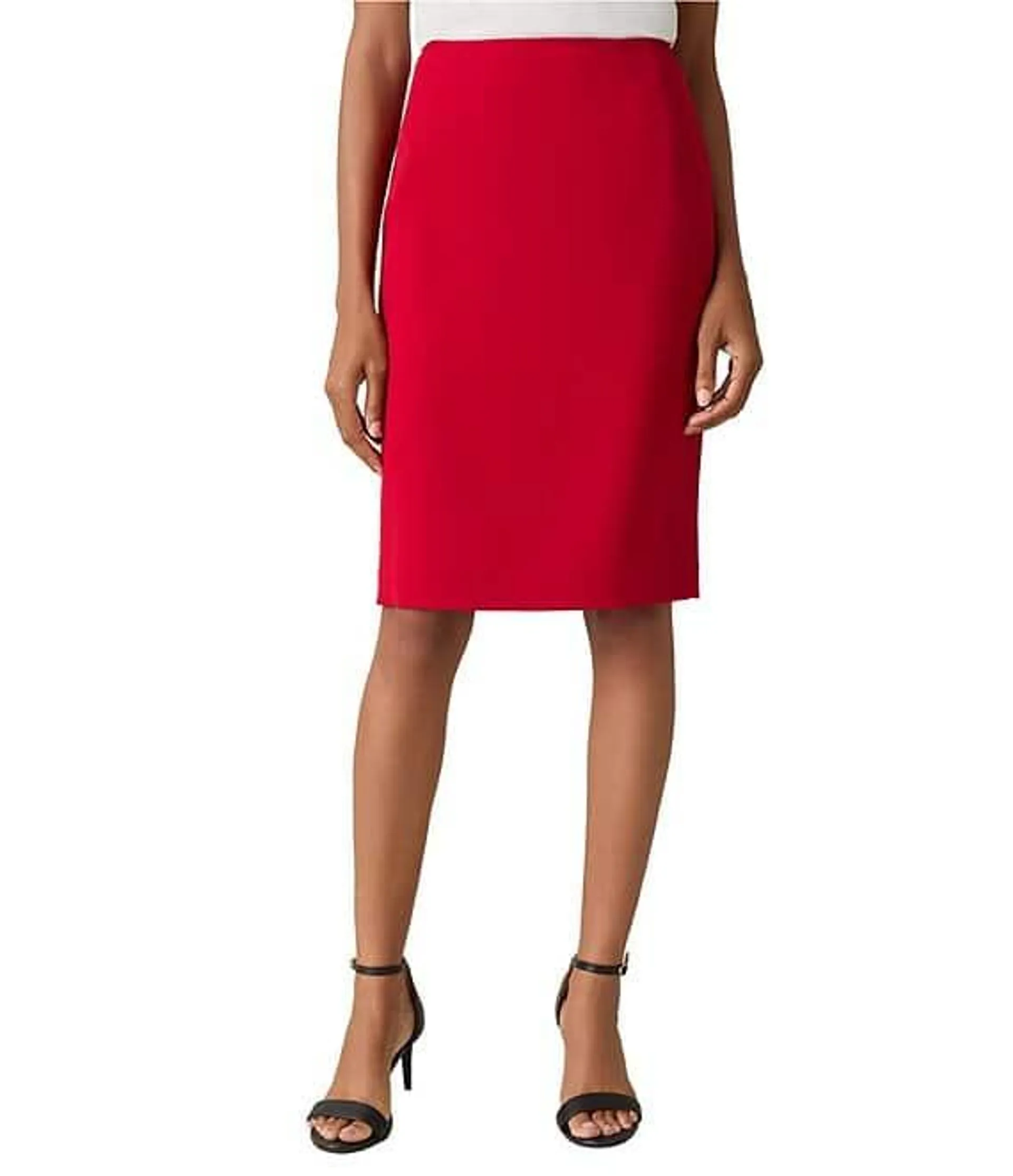 Stretch Crepe Pencil Skirt