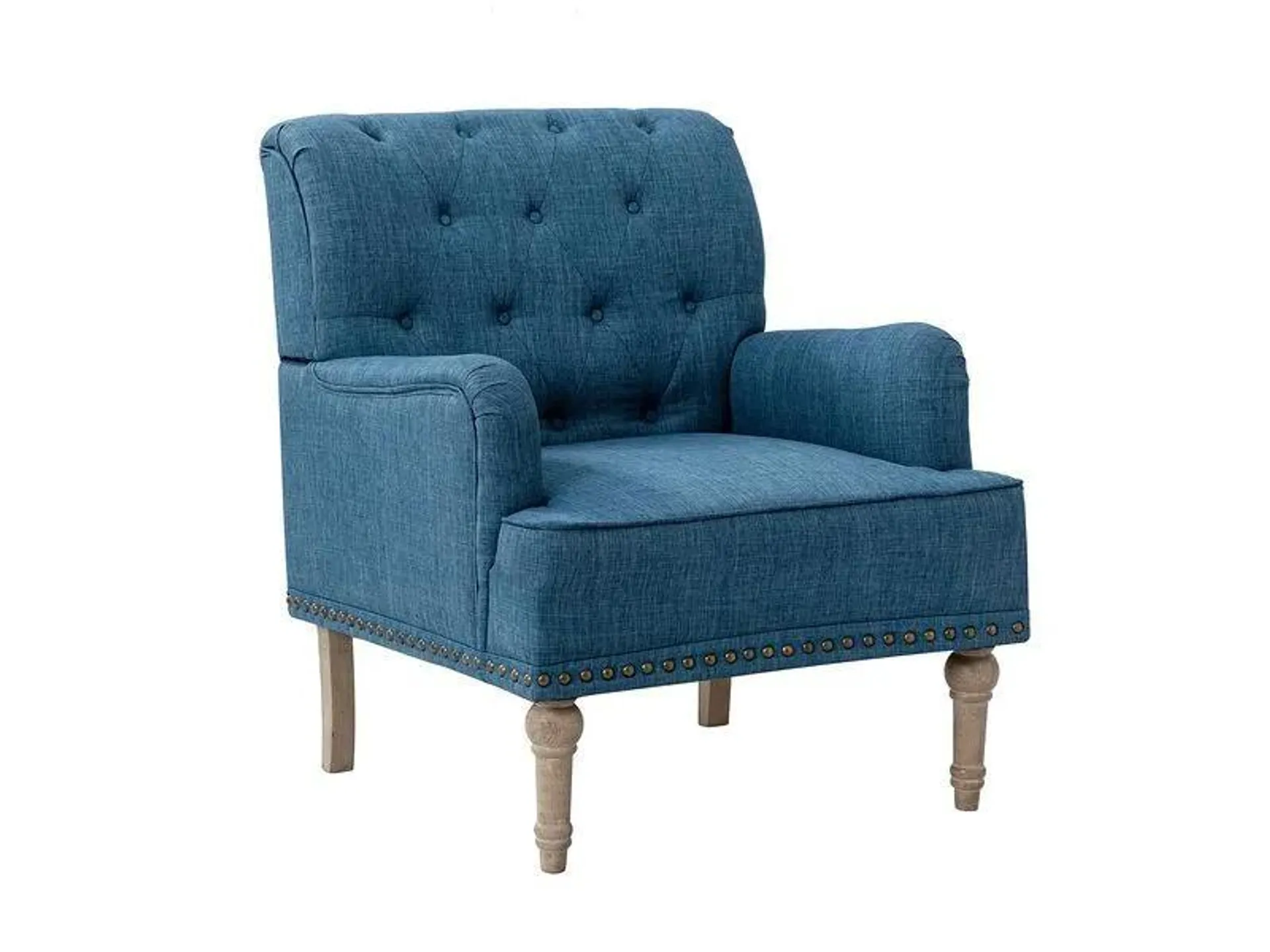 Classic Wooden Upholstered Accent Chair with Carved Legs