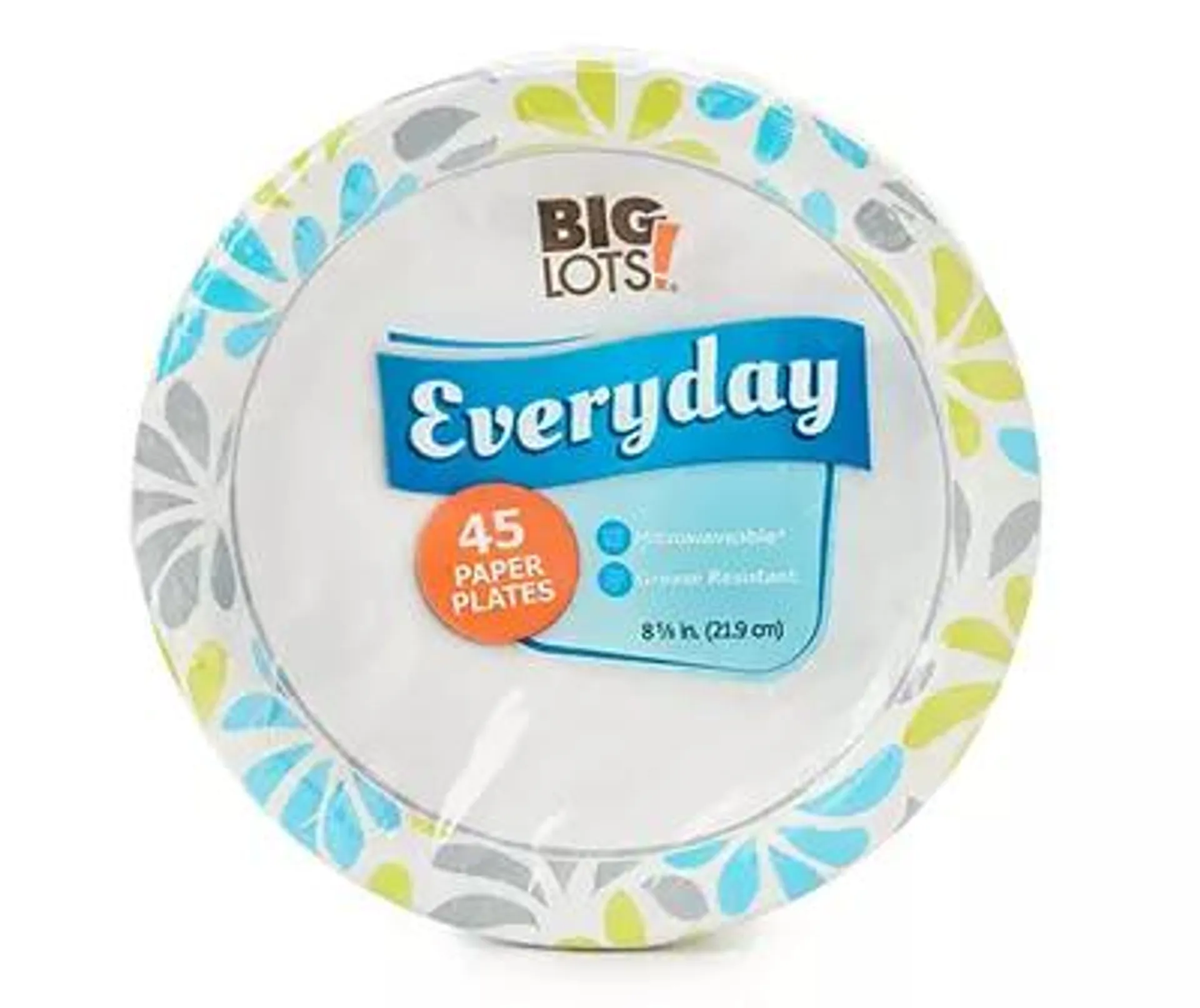 Breezy Blossoms 8.625" Paper Plates, 45-Count