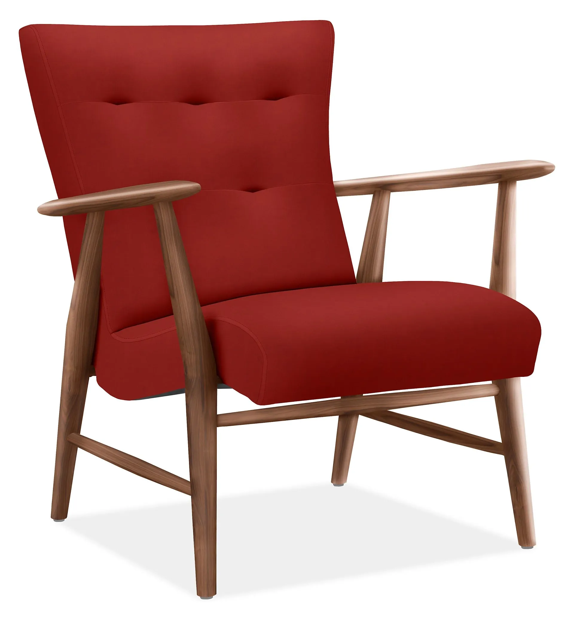 Jonas Lounge Chair in View Curry with Walnut Frame