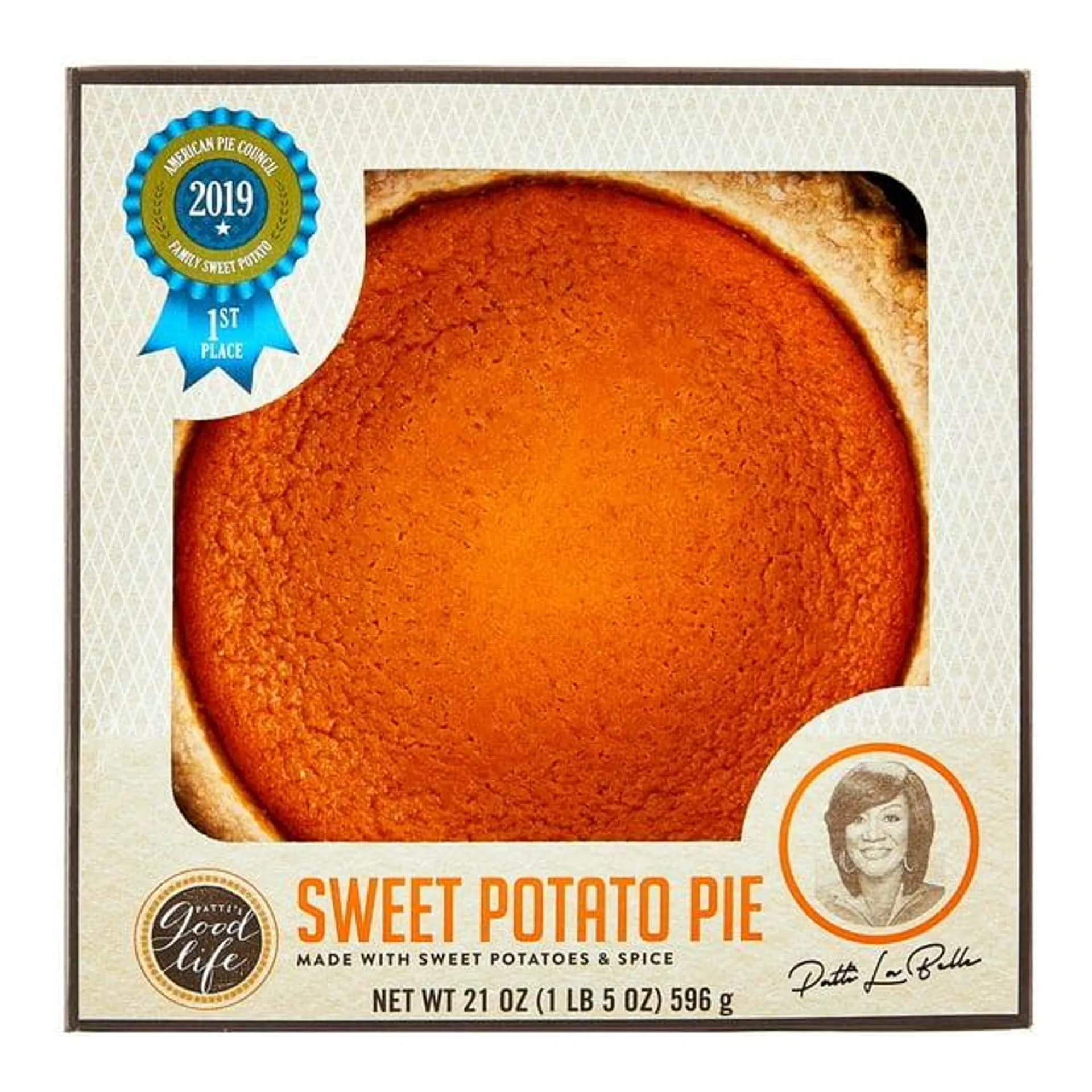 Patti LaBelle 8 inch Sweet Potato Pie, 1 Count, 21 oz