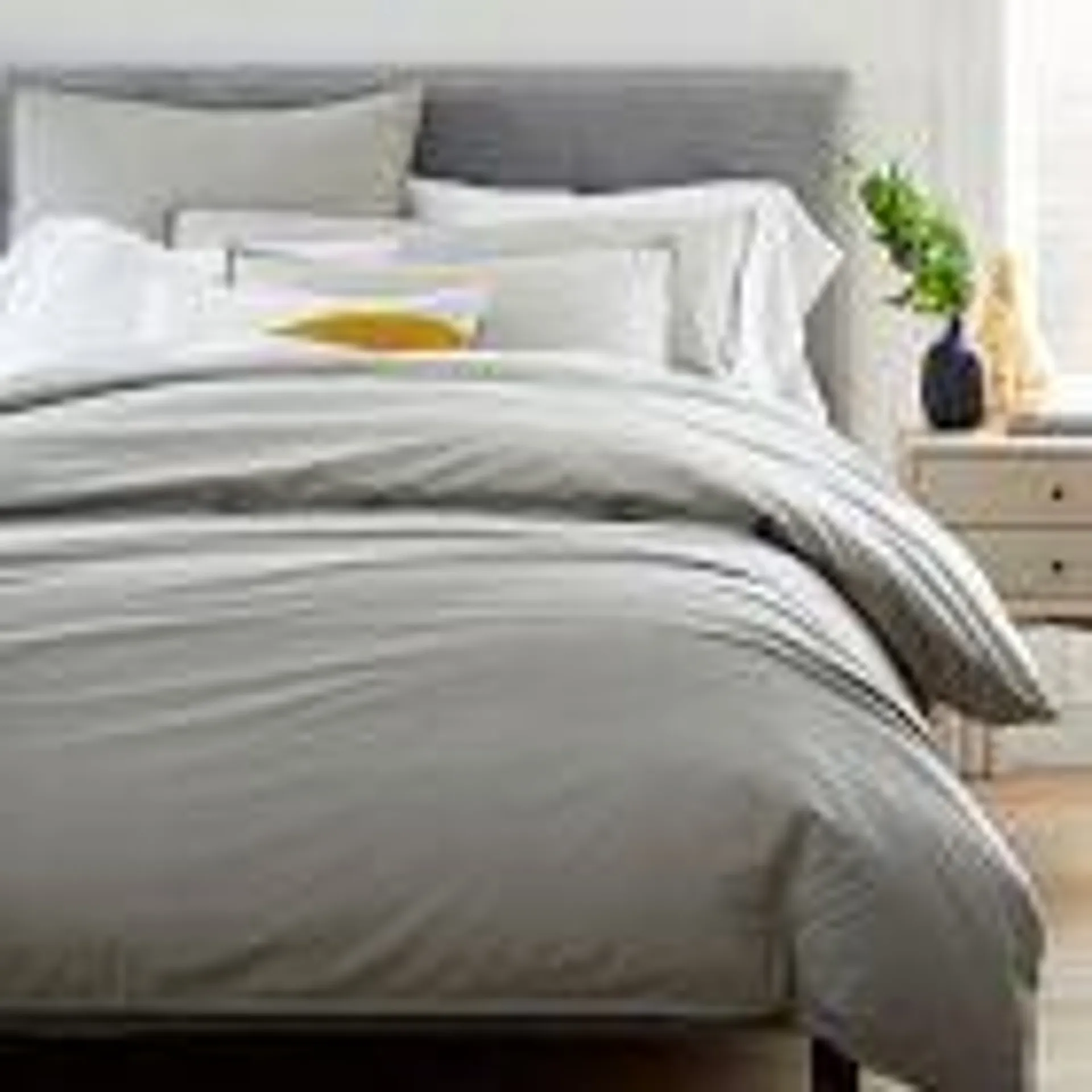 Organic Washed Cotton Percale Duvet Cover & Shams - Clearance