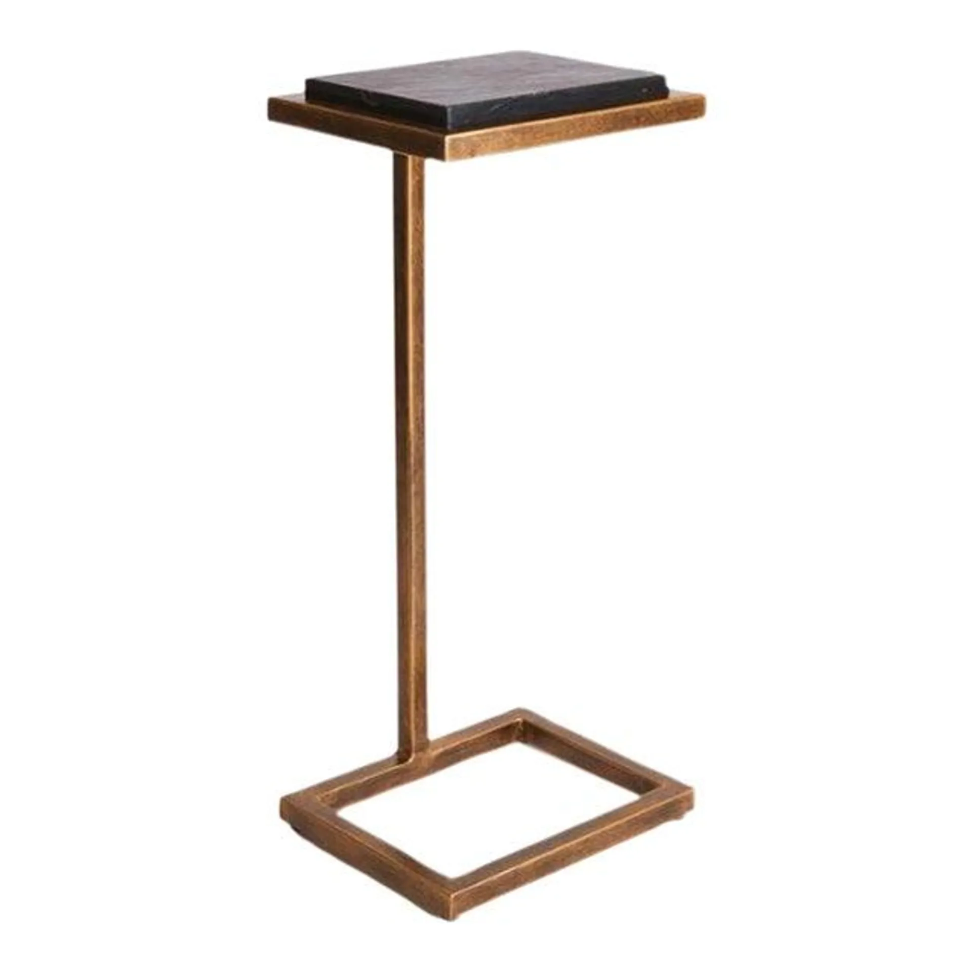 Winston Gold & Black Marble Accent Table