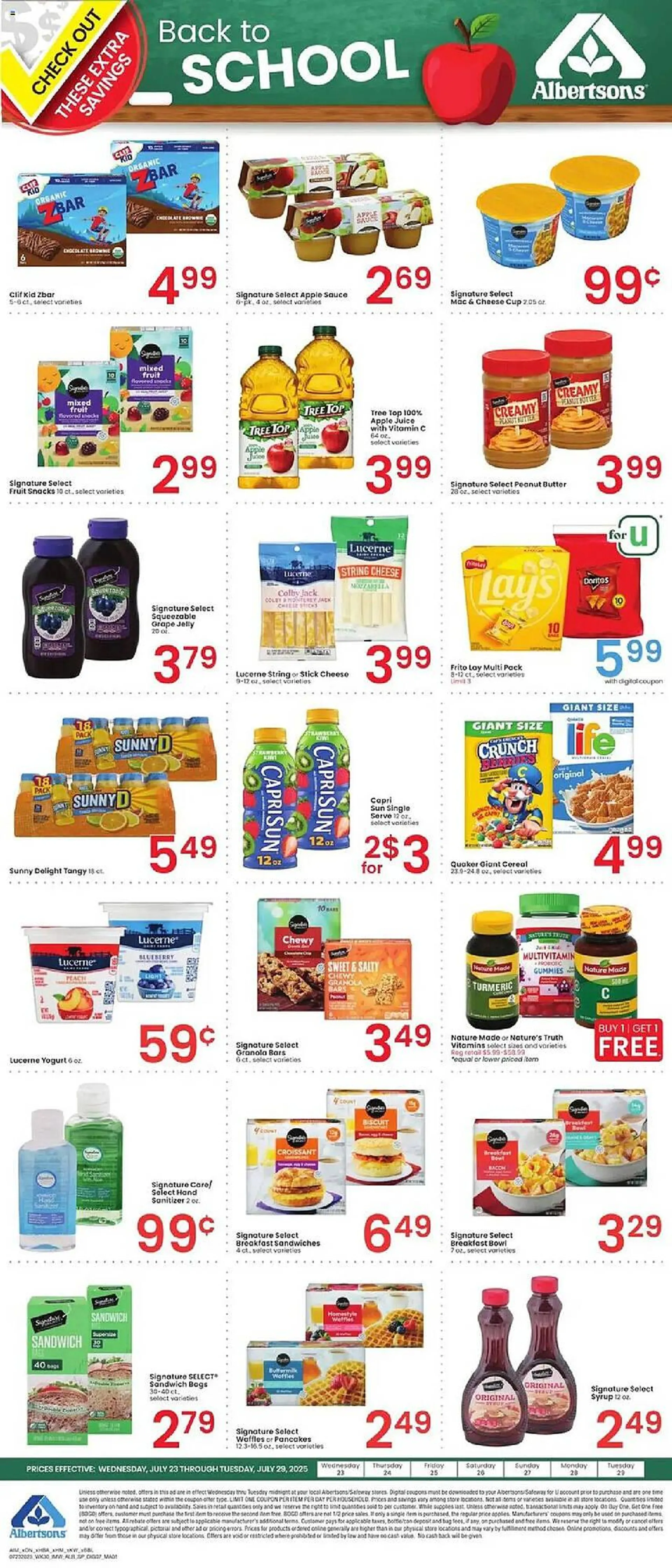 Weekly ad Albertsons Weekly Ad from July 23 to July 30 2025 - Page 1