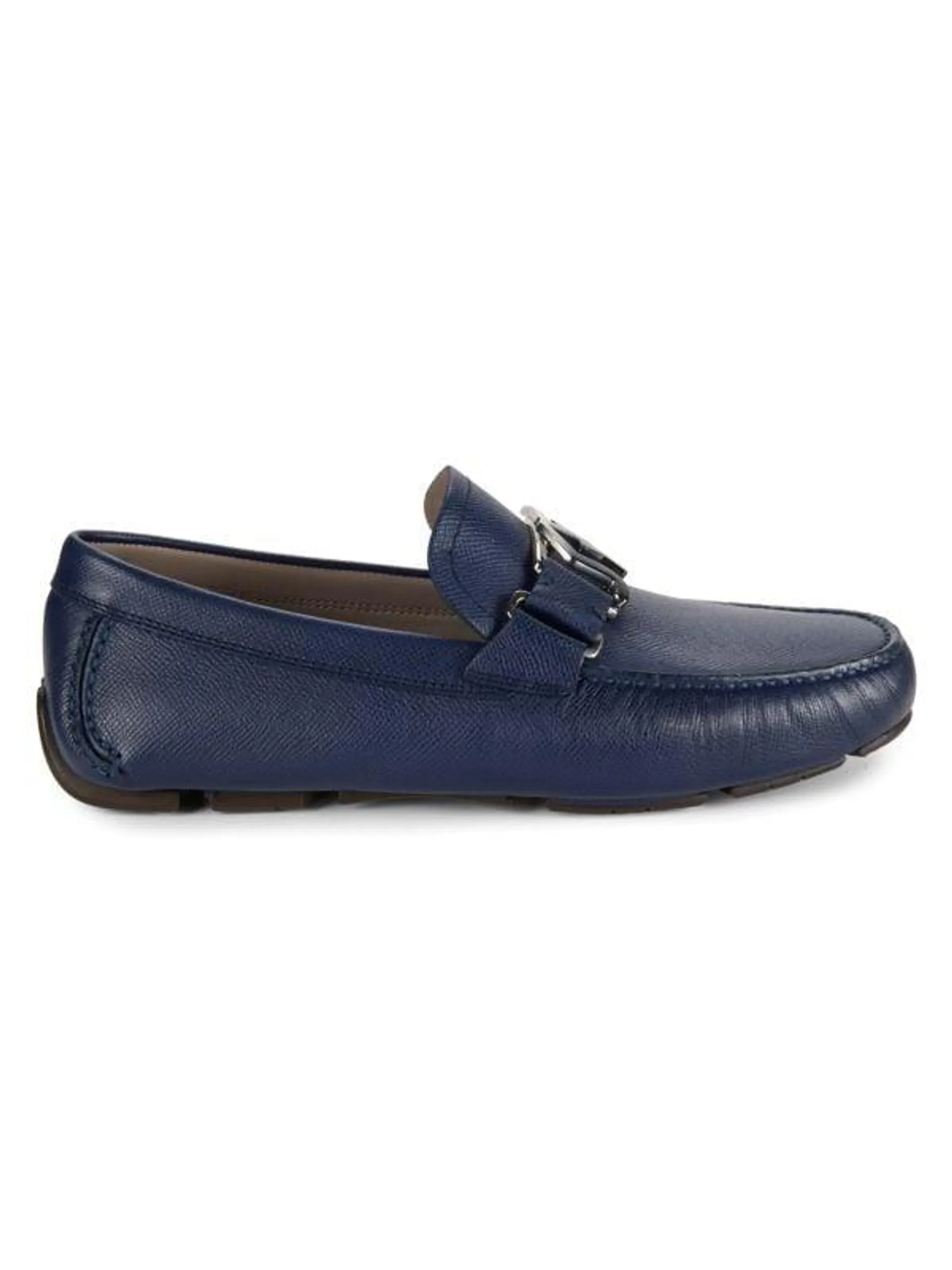 Score Of Electric Logo Leather Bit Driving Loafers