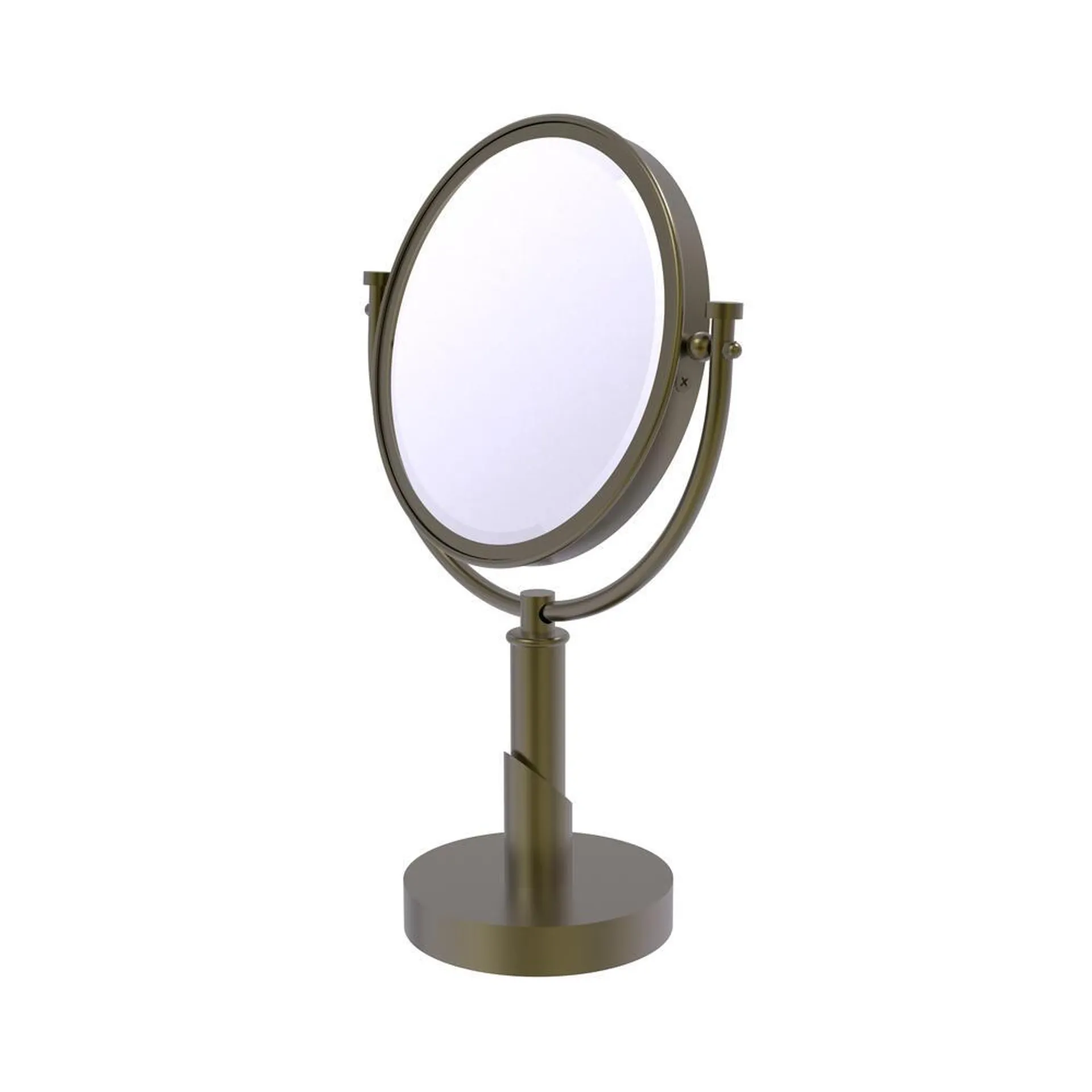 Allied Brass Tribecca 8" Antique Brass Freestanding Magnifying Makeup Mirror (2X Magnification)