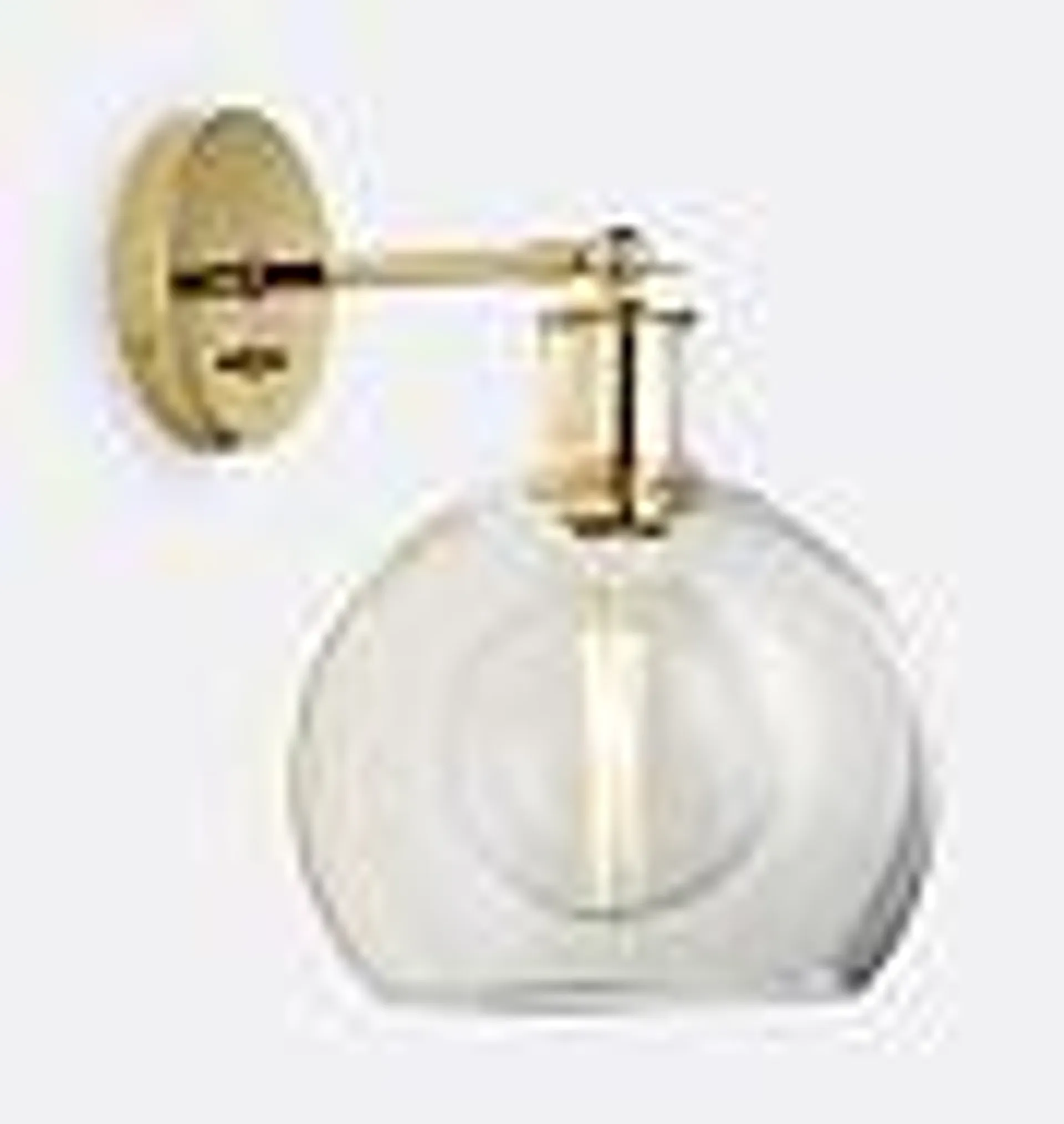 Edendale Straight Articulating Sconce, Clear Glass