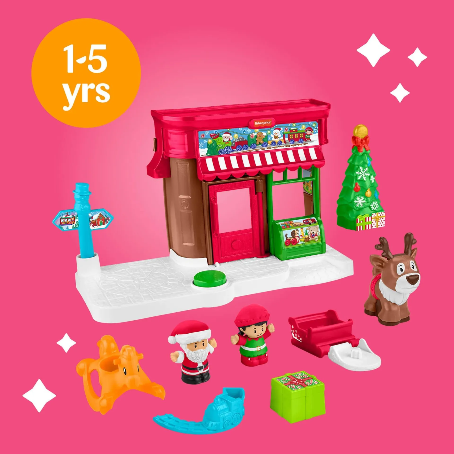 Fisher-Price Little People Christmas Wonderland Gift Set, Playset With Figures For Toddlers